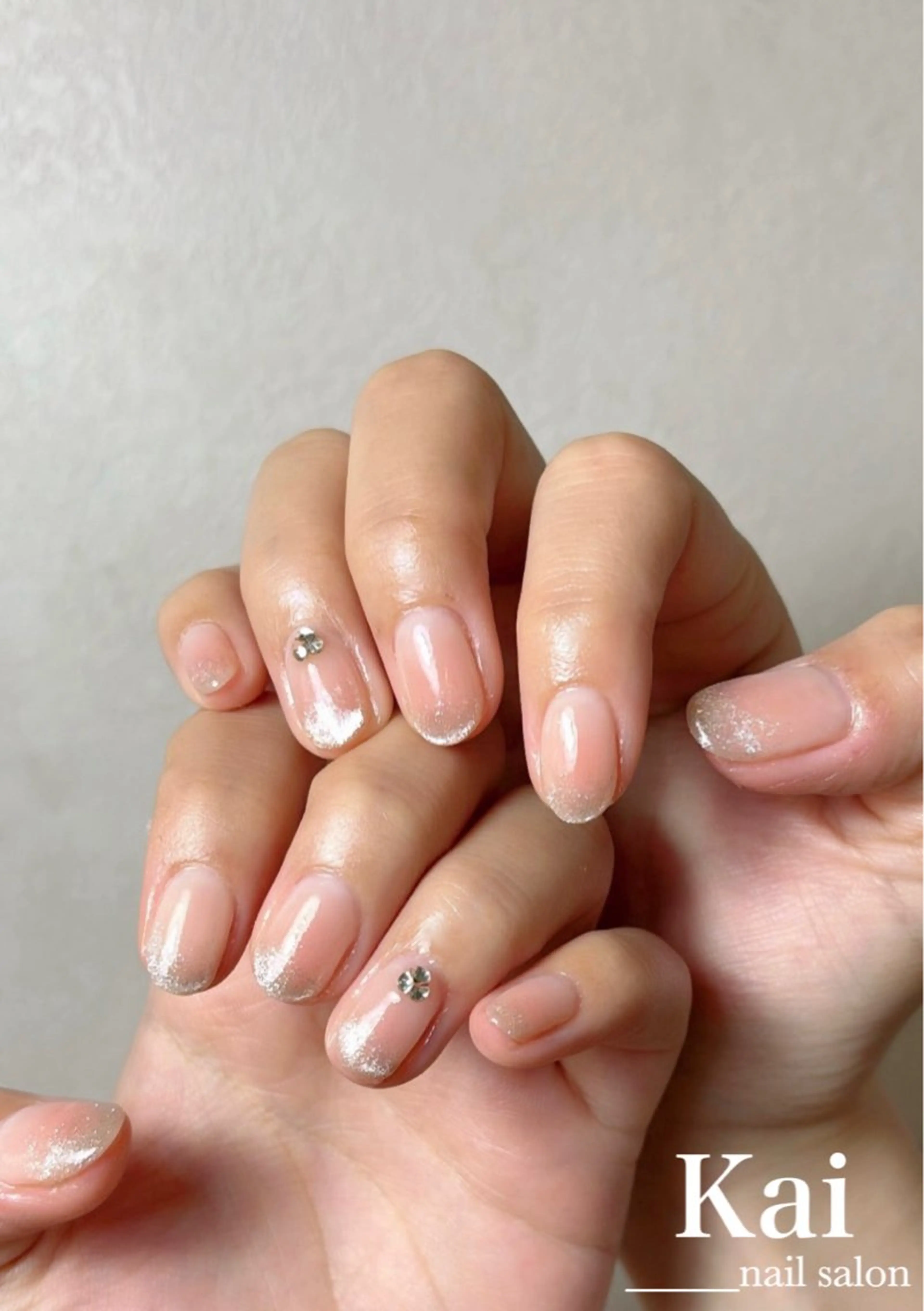 ネイル オーロラネイル チークネイル フレンチネイル グラデーション 韓国ネイル Kai  nail Mayukoのネイルデザイン