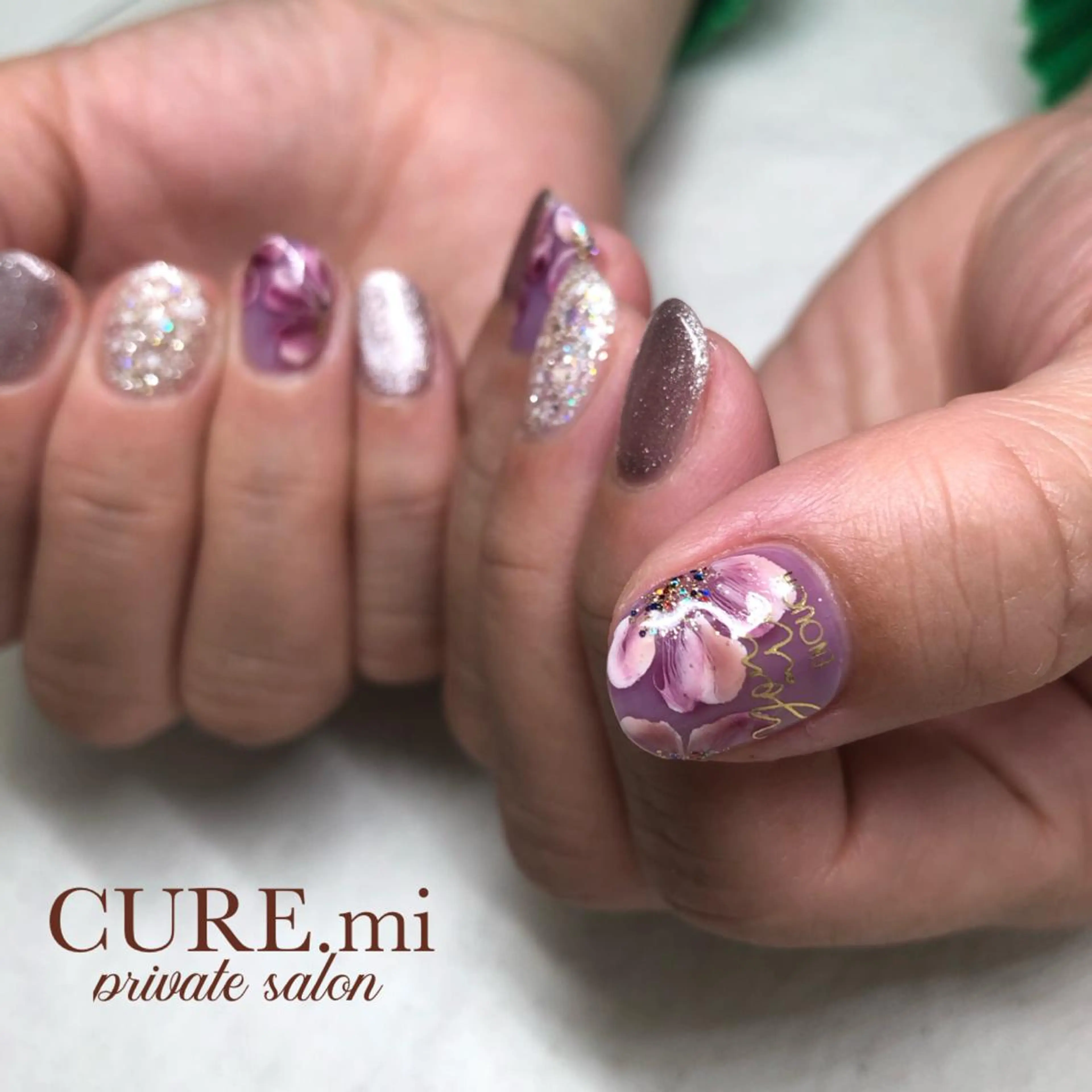 ネイル フラワーネイル ピンク ハンドネイル ハンドケア 伊藤 美香のその他イメージ