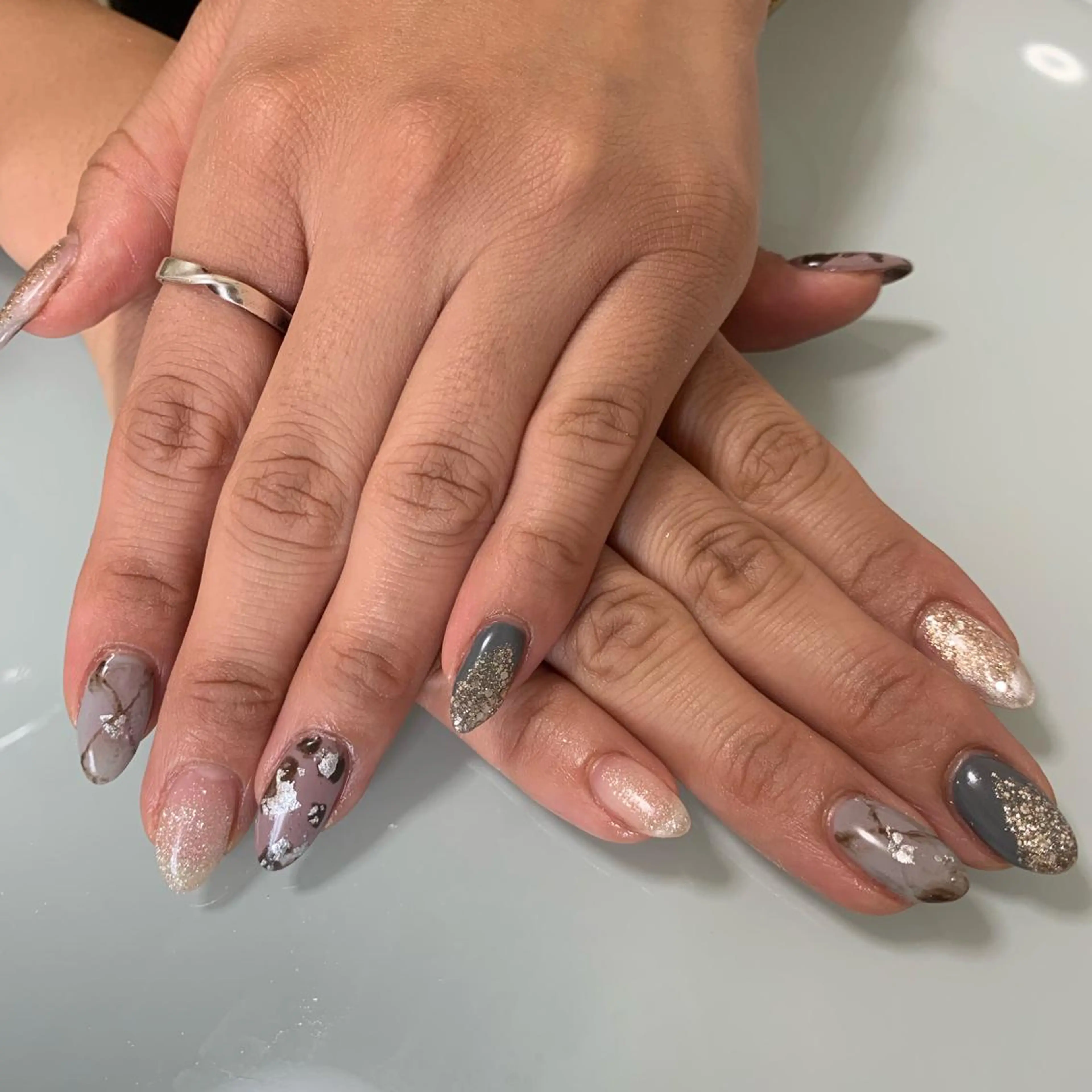 ネイル ハンドネイル 🌙🫧CHARME (RUKA)🦋🫧のネイルデザイン