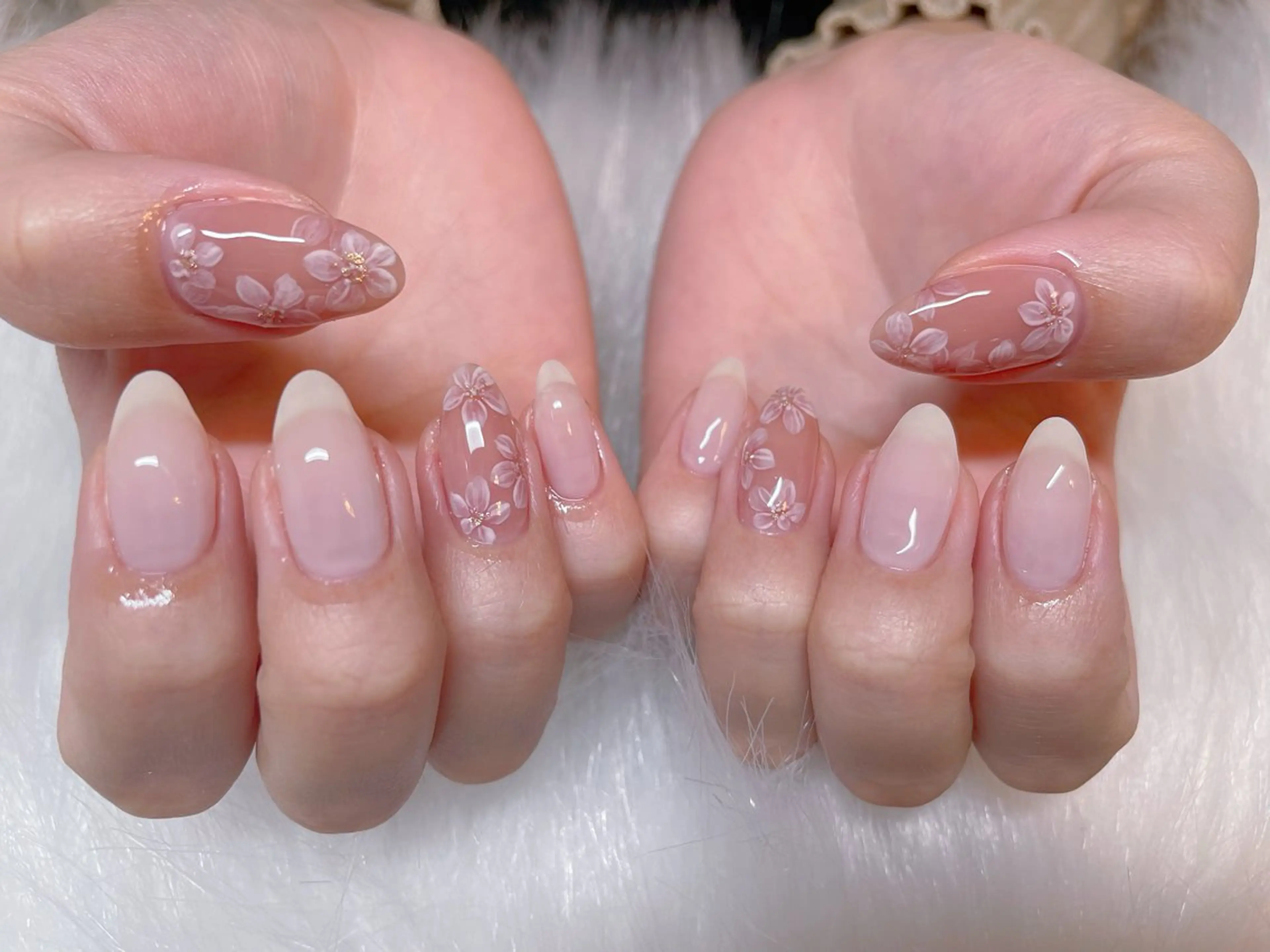 ネイル 桜ネイル ワンカラーネイル ピンク 春ネイル ハンドネイル エン Nail salonのネイルデザイン