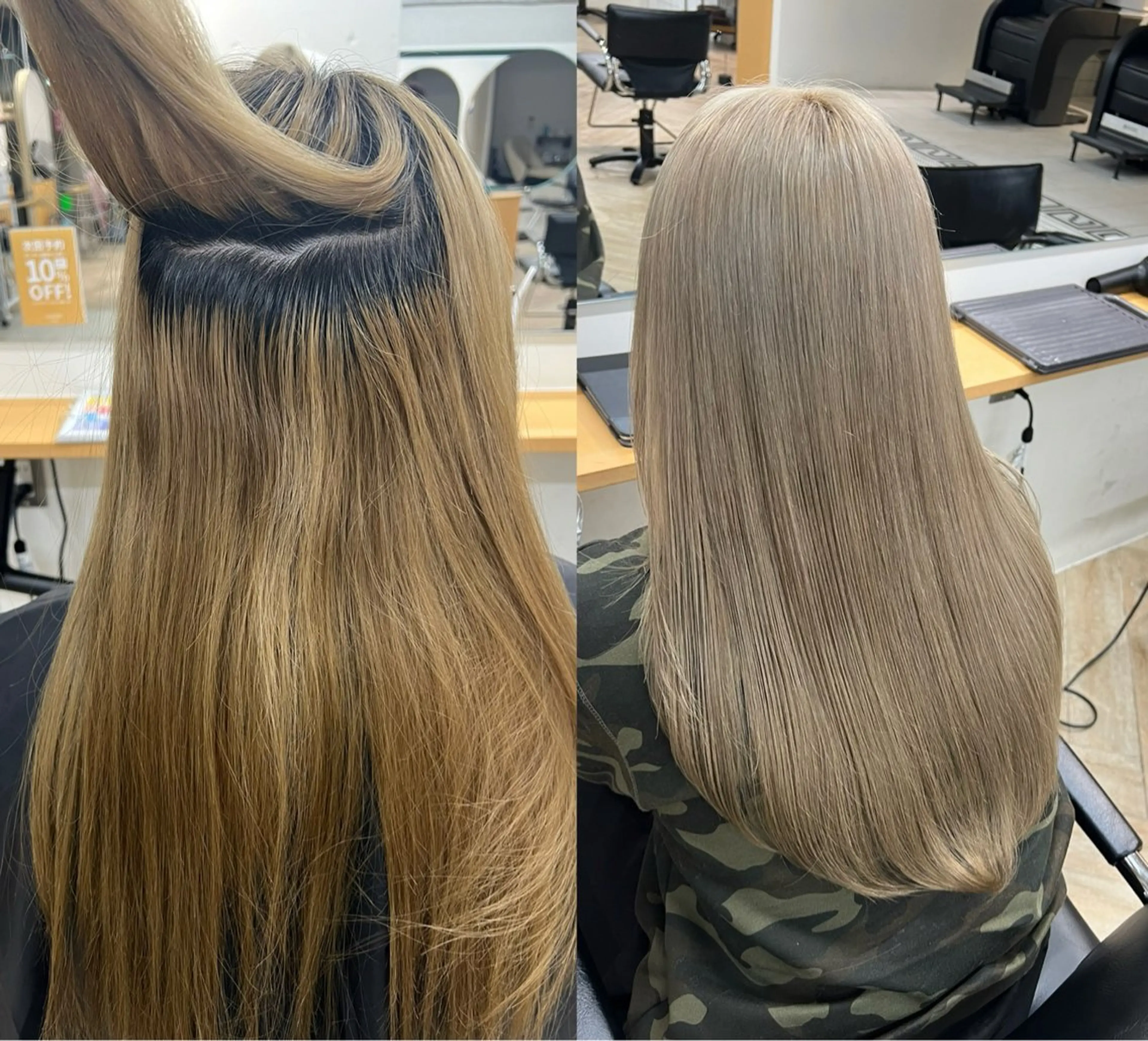ロング カラー ブリーチ ヘアカラー トリートメント ベージュカラー 新潟/万代/井上佑のヘアスタイル