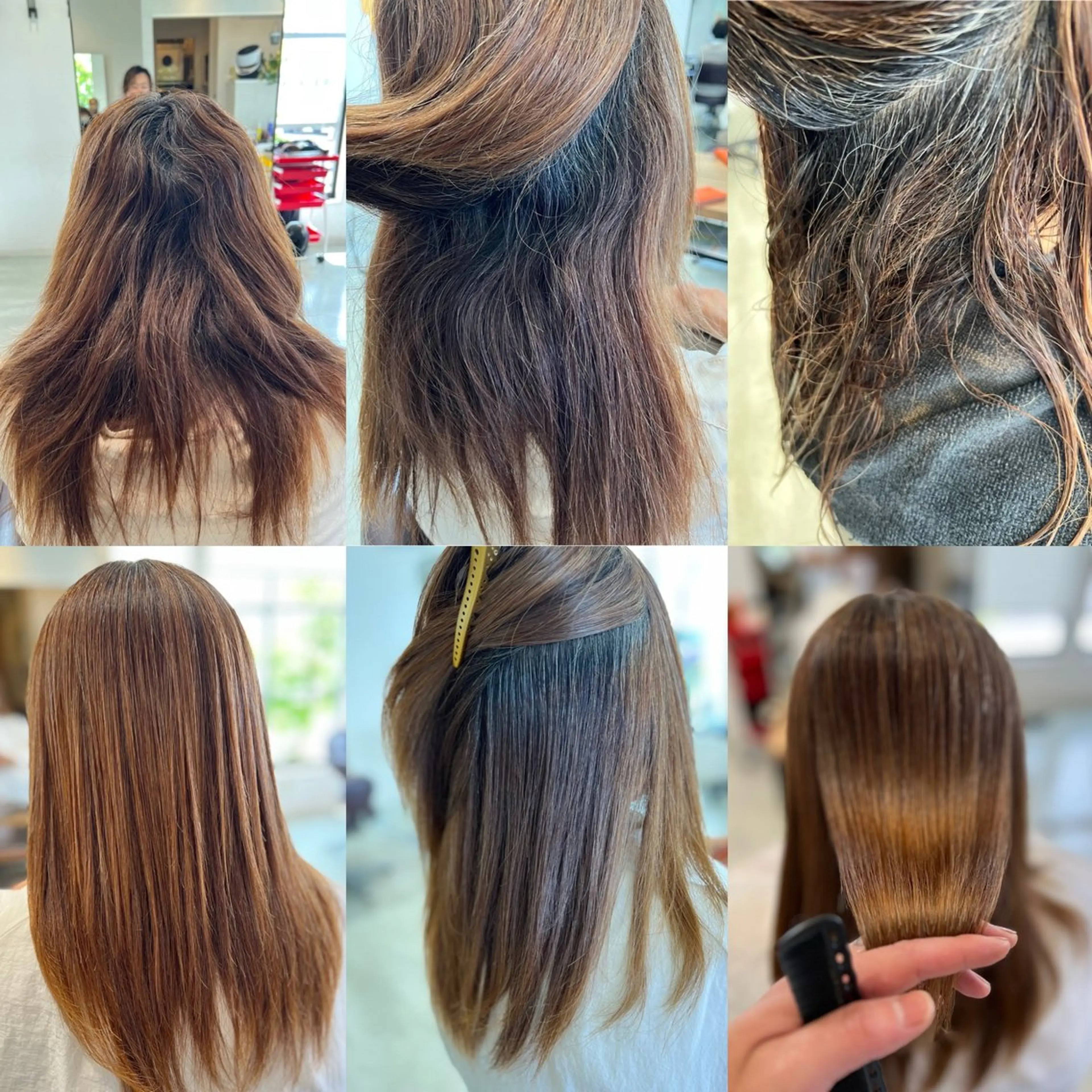 ロング パーマ 縮毛矯正 Aile所属・酸性ストレート／カラ ー/山下高明のヘアスタイル