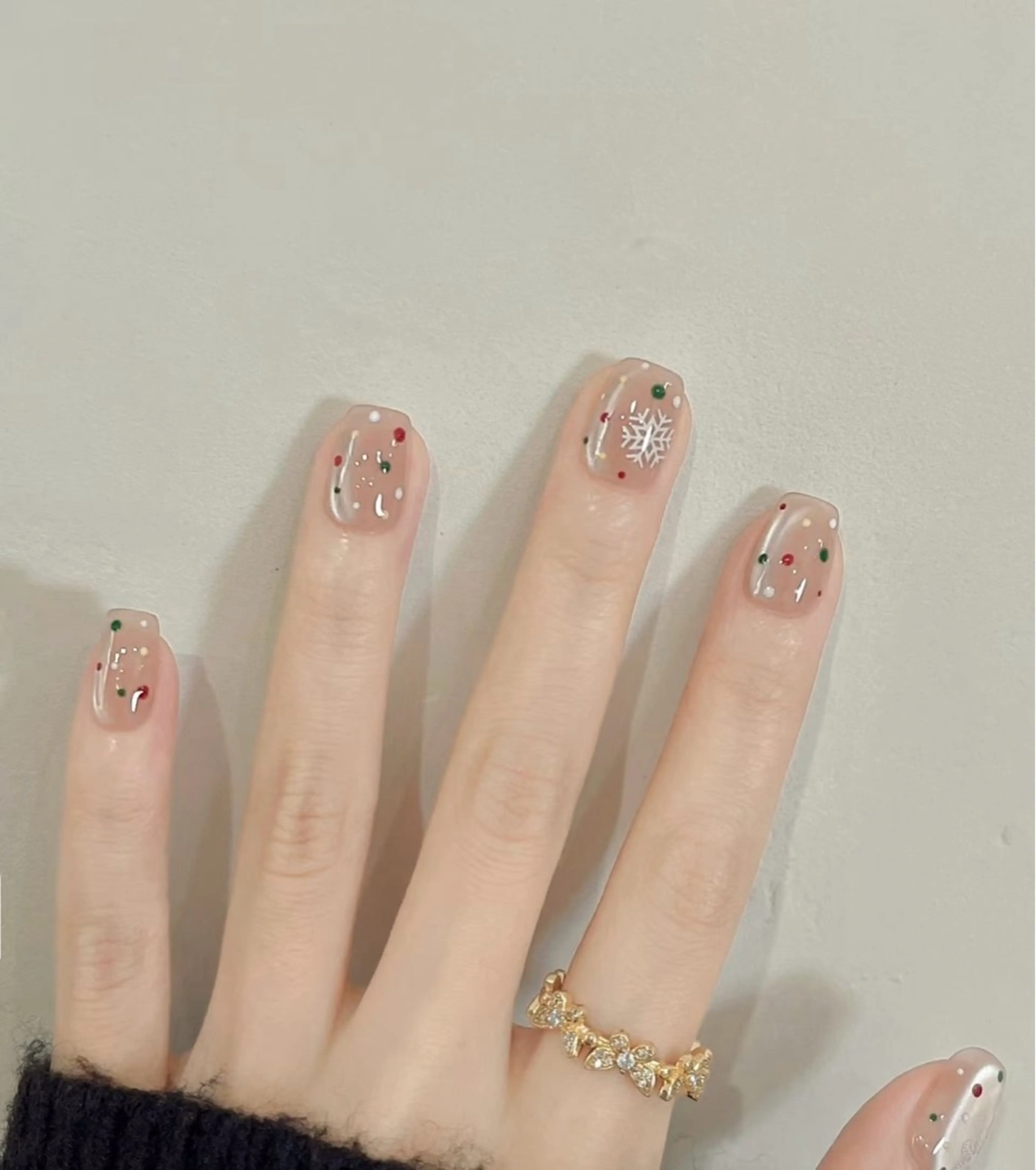 ネイル ツイードネイル 冬ネイル クリスマス YO YOのネイルデザイン