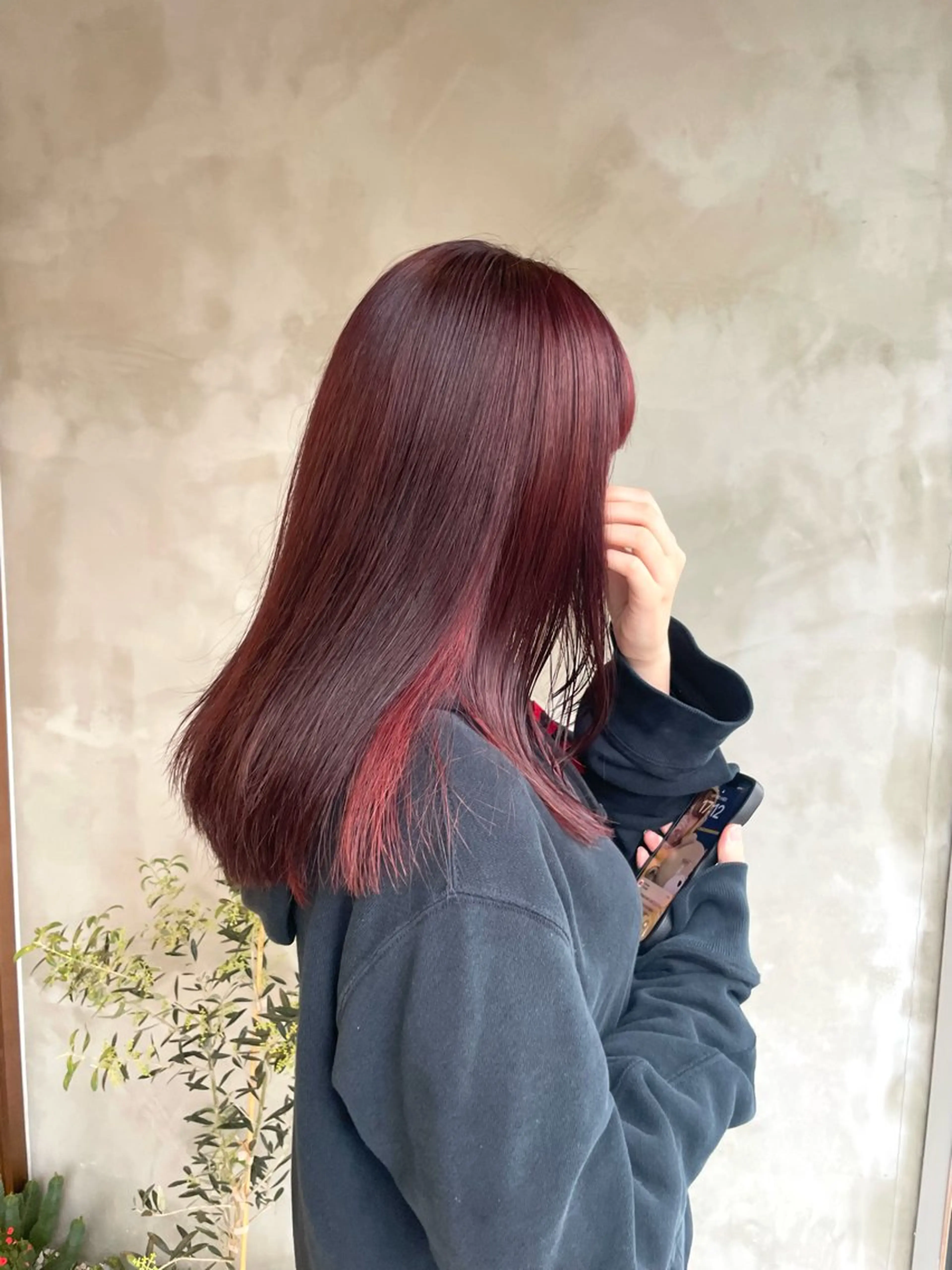 ロング カラー 山田 遥のヘアスタイル