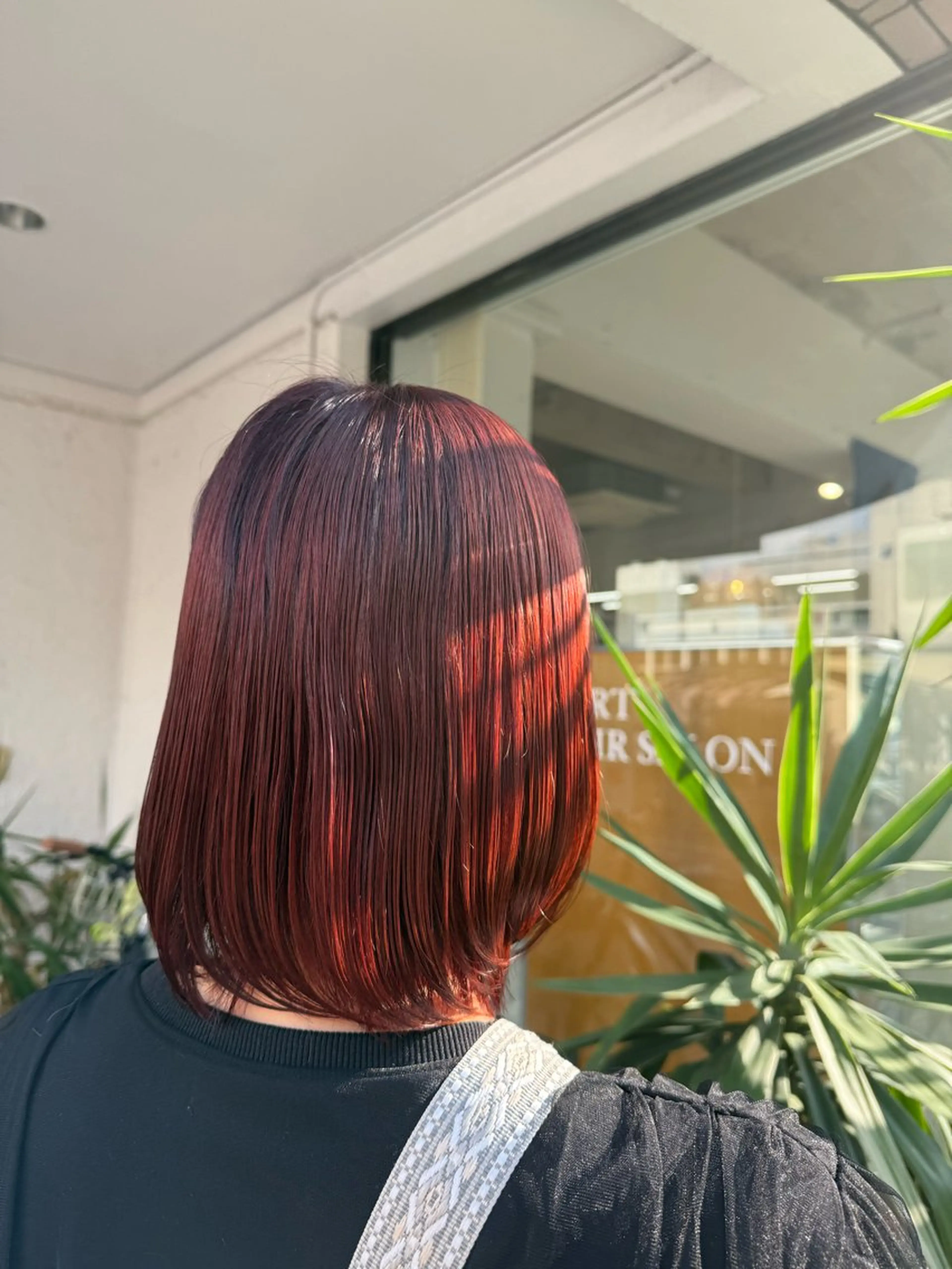 カラー レッドカラー ヘアカラー まなみ/ PORT SALONのヘアスタイル