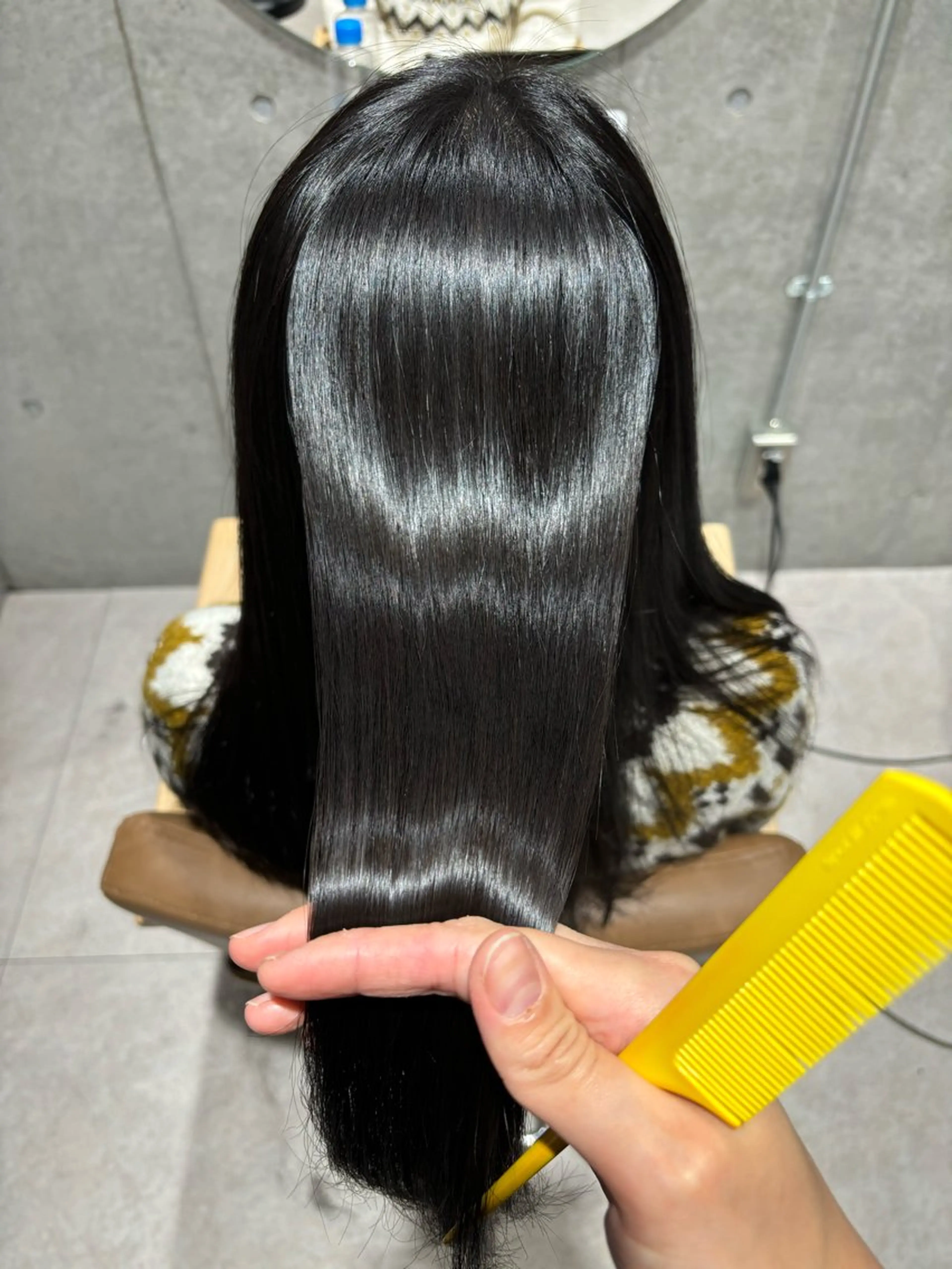 セミロング ボブ 縮毛矯正 カット ヘアカラー 縮毛矯正 トリートメント LOOSE立川 SHIMODA🧸のヘアスタイル