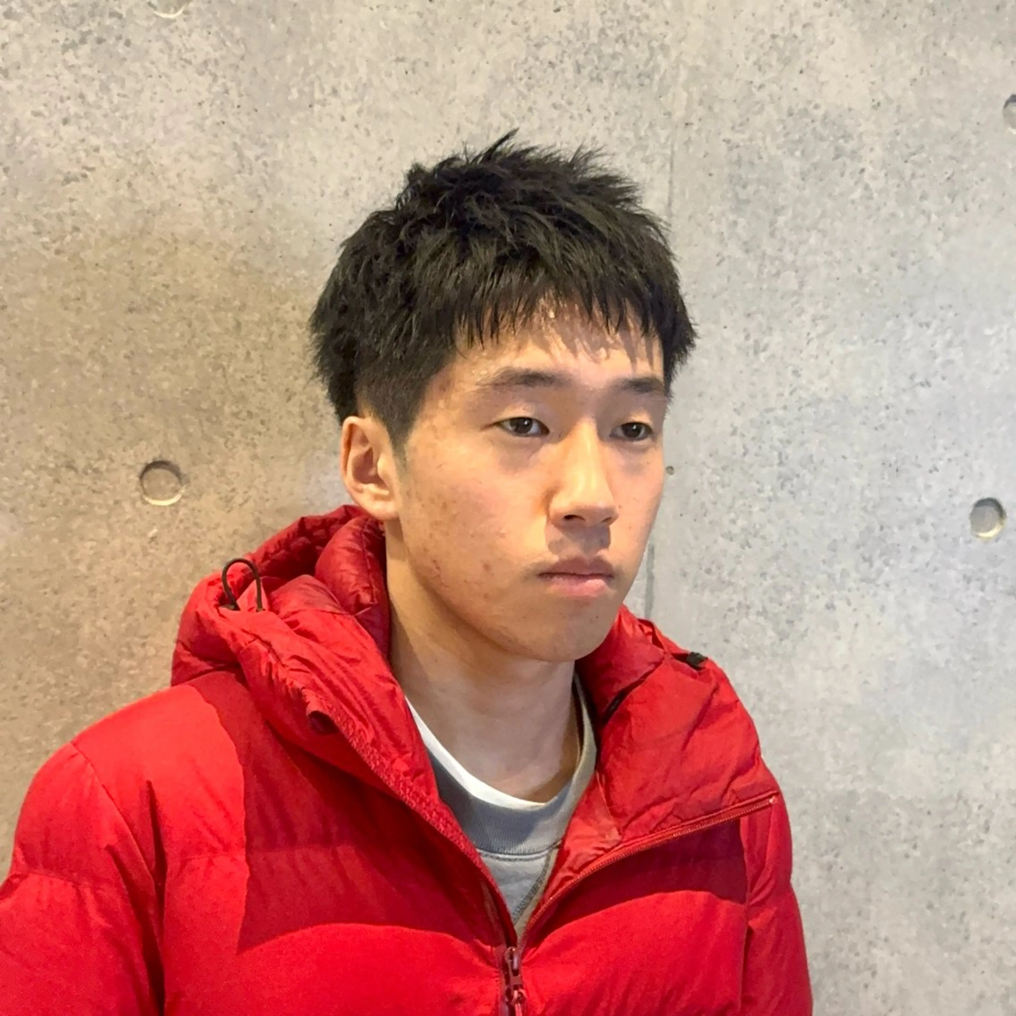 メンズ アップバング カット ブリーチ/カラー/ メンズカット/僚汰のヘアスタイル