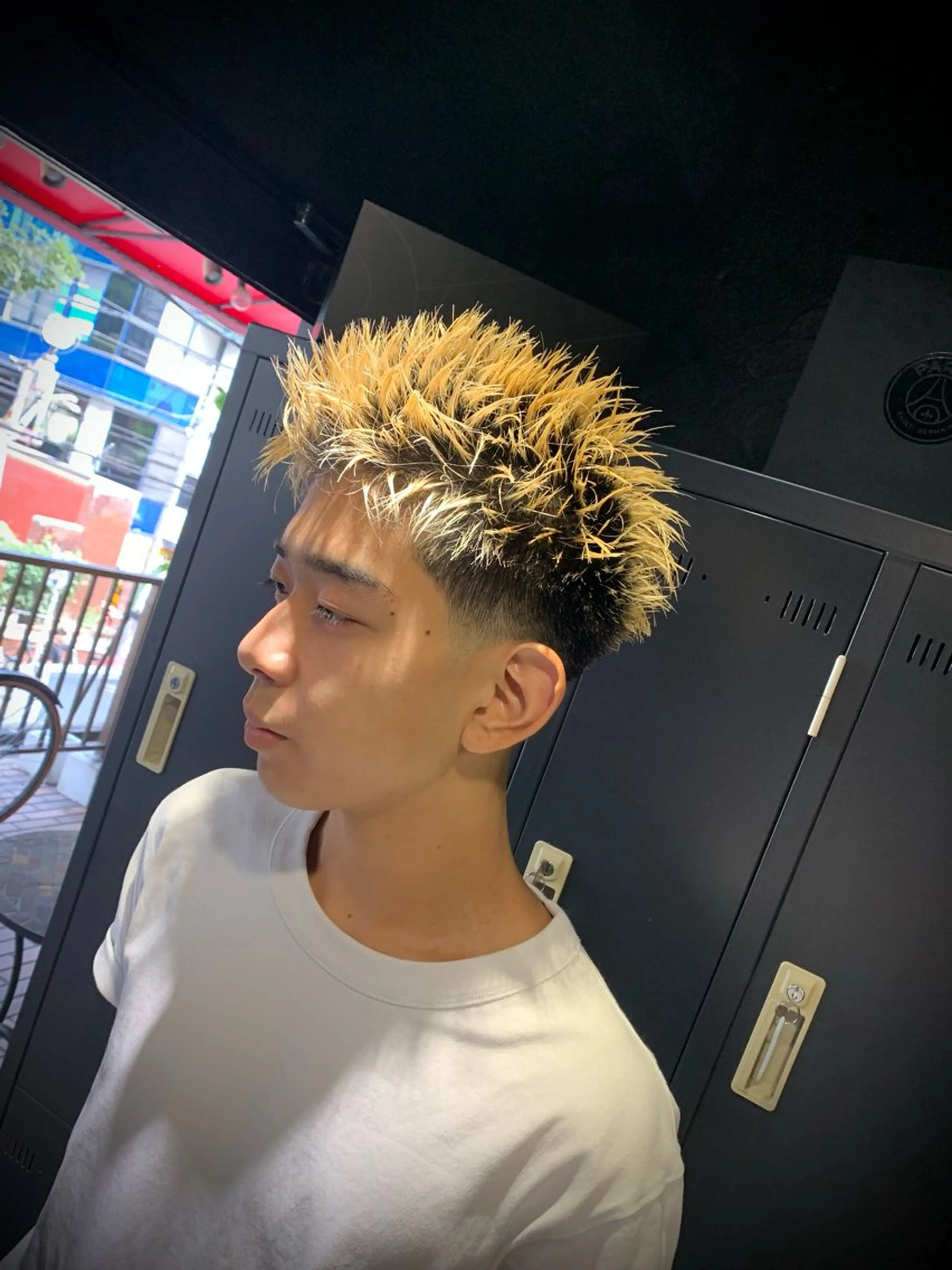 ショート メンズ スパイキーショート ショートヘア カット ヘッドスパ ヘアセット メンズパーマ/難波/ 心斎橋　室園亮佑のヘアスタイル