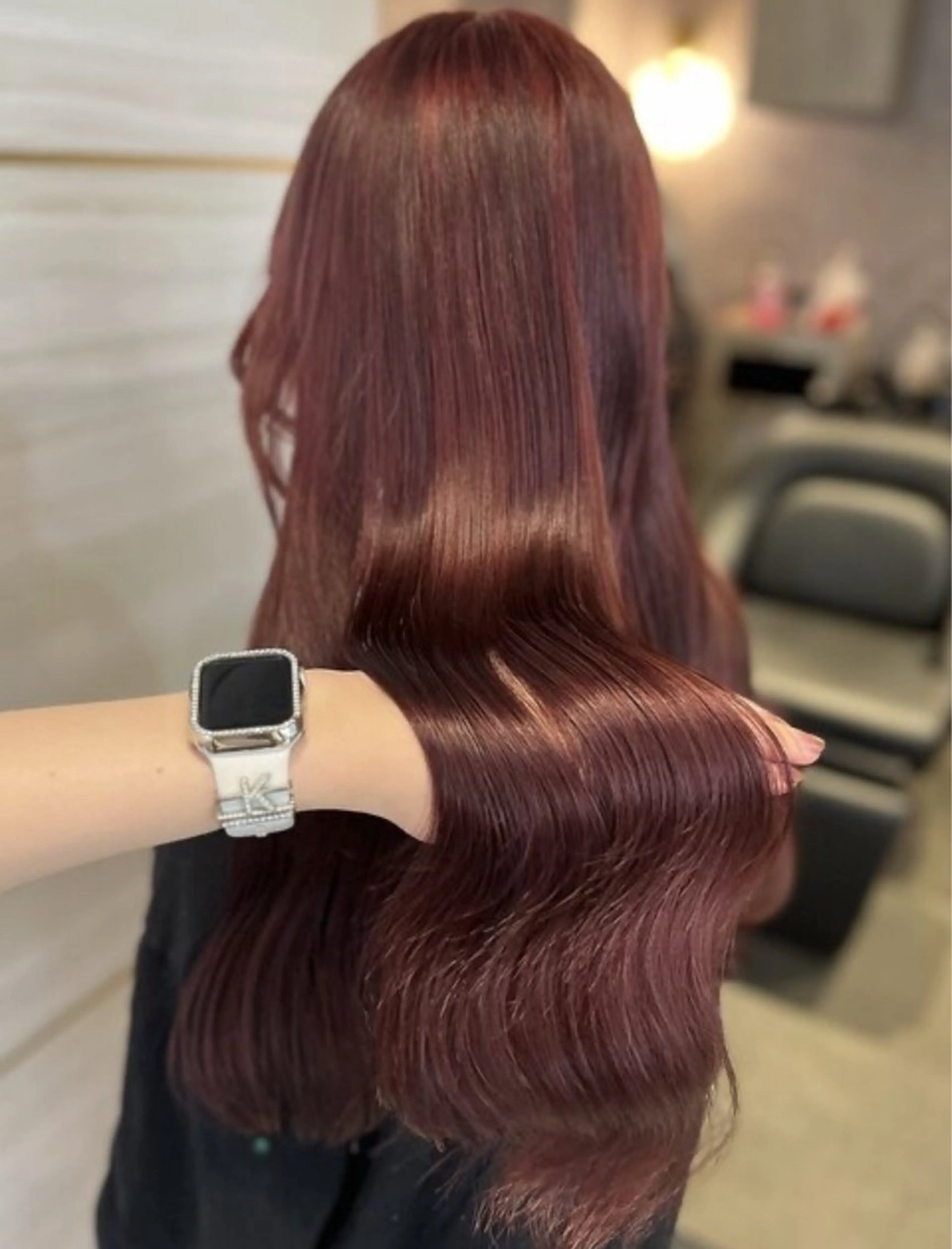 ロング 💘Kurea💘 艶髪/韓国/暗髪のヘアスタイル