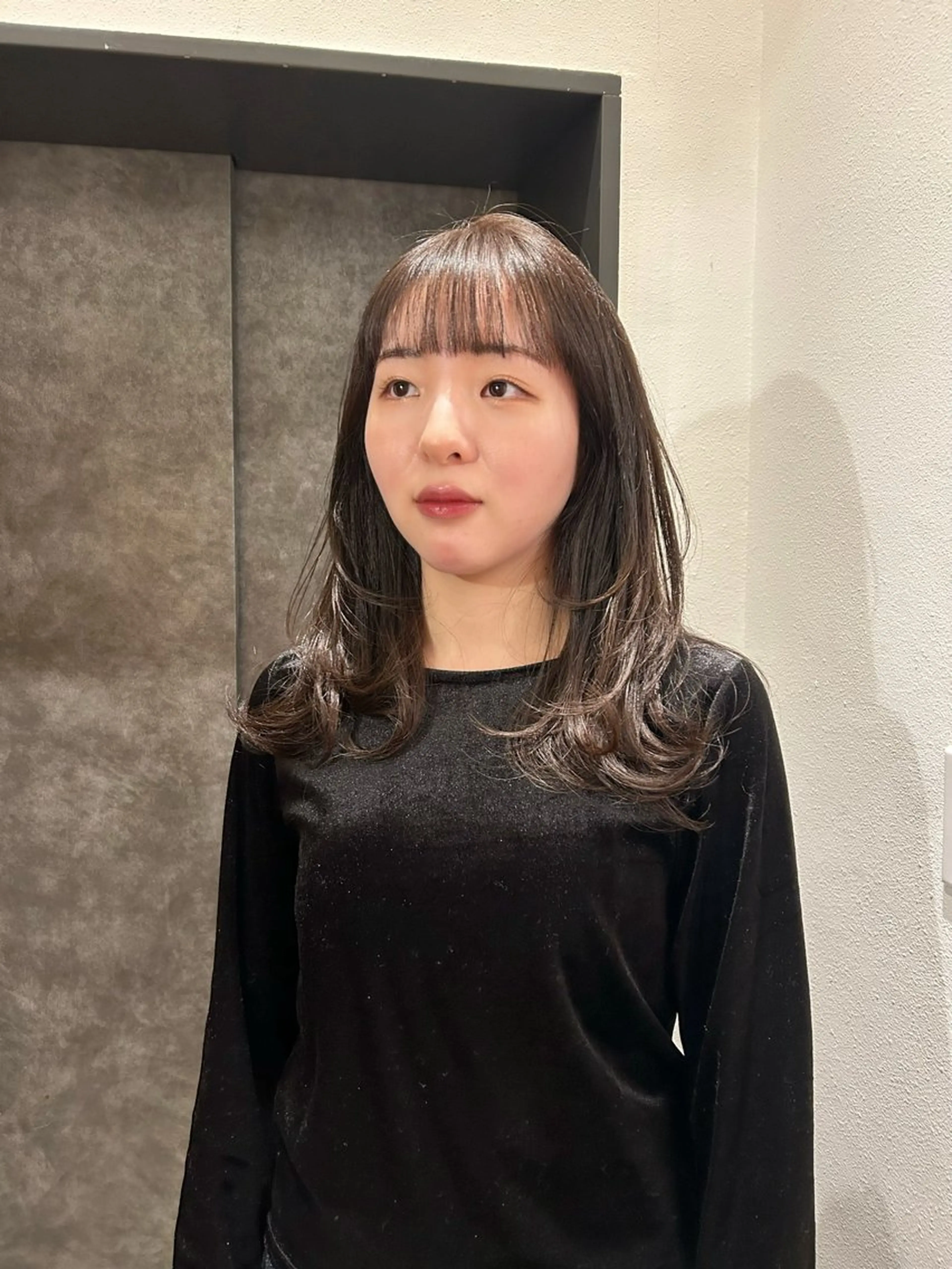 ミディアム 顔周りカット レイヤーカット tete nico所属・似合わせ/ヘアカラー nanami🌸のヘアスタイル