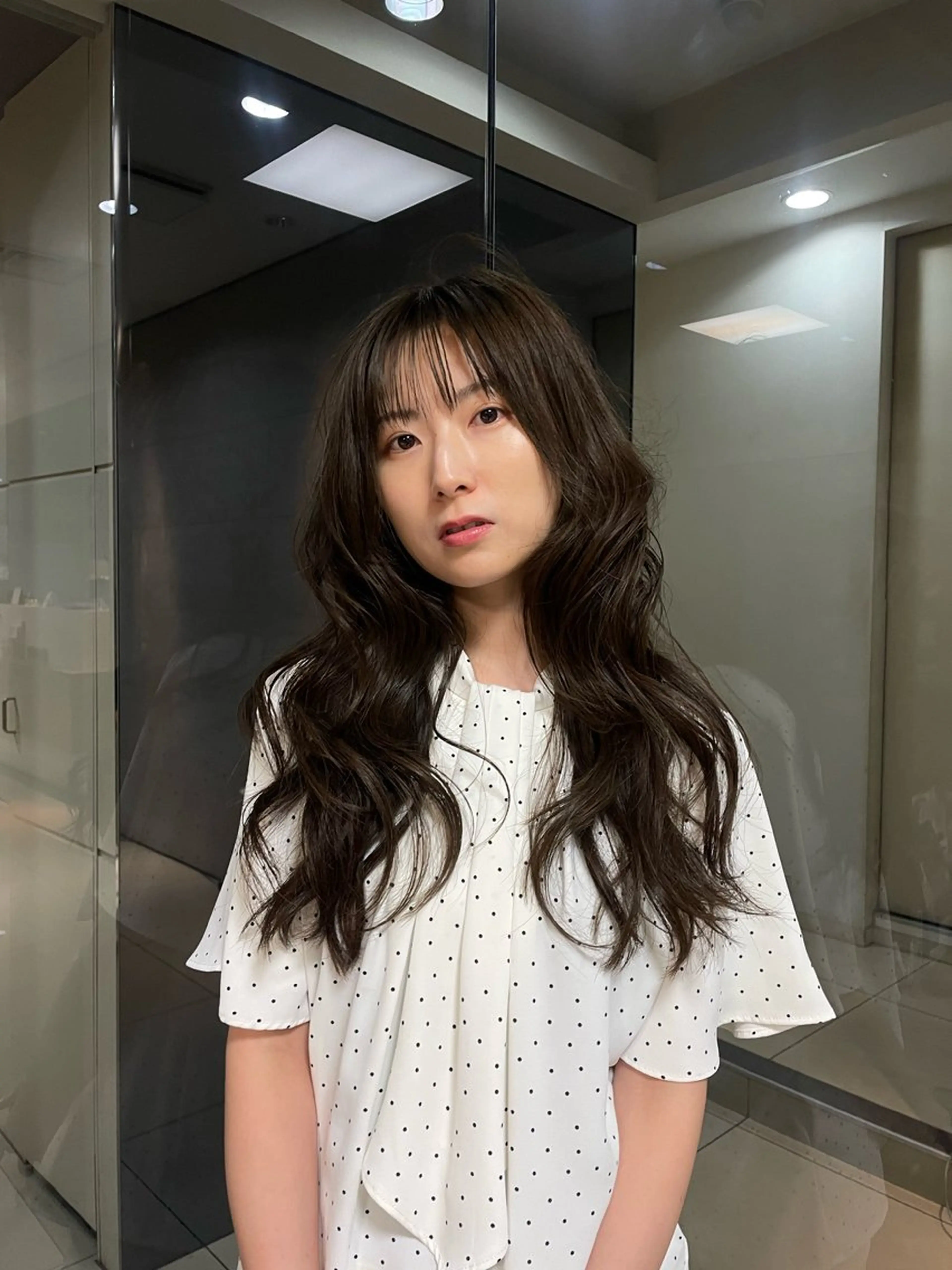 ロング カラー 髪質改善/暗髪カラー ヘアアレンジ/ｽﾐﾚのヘアスタイル