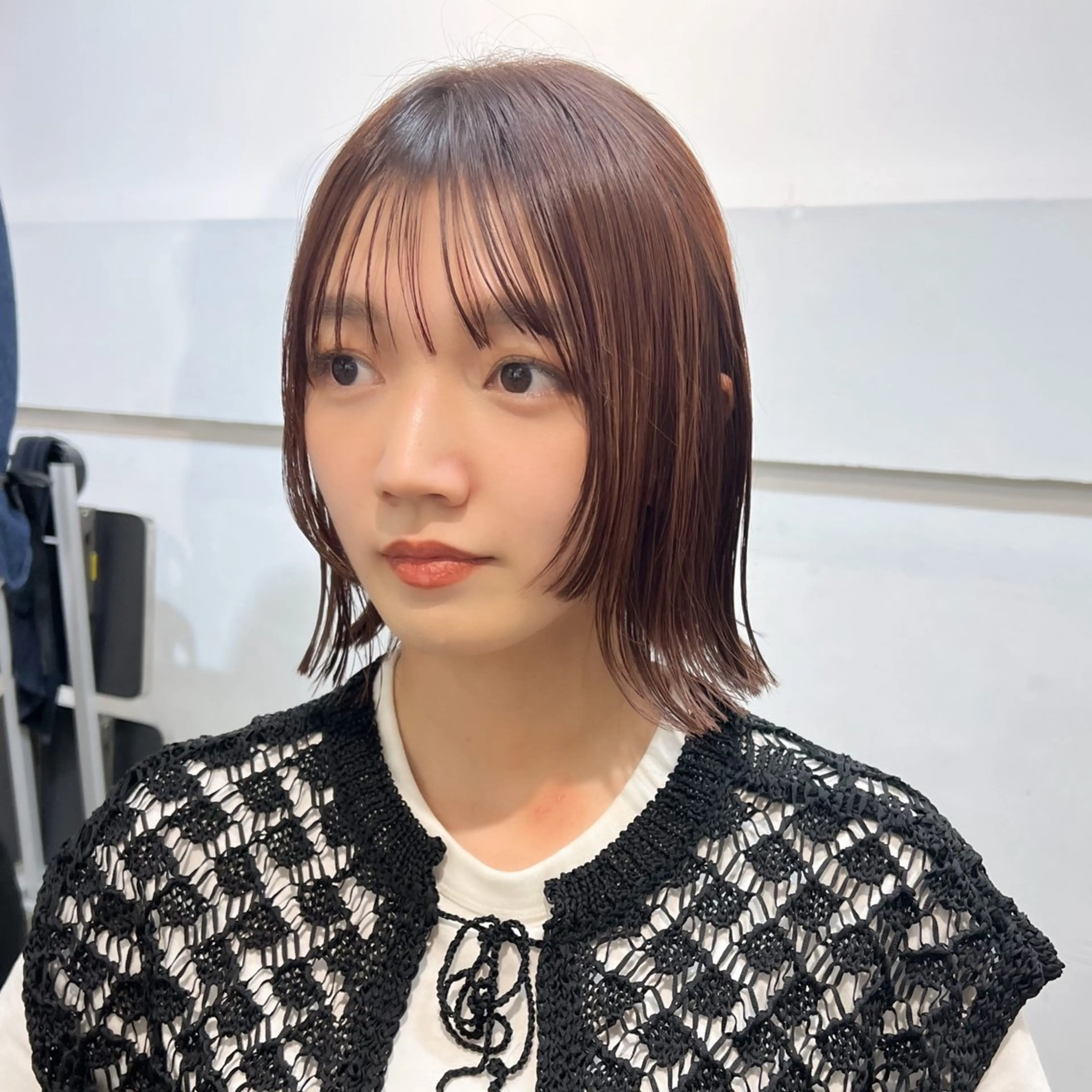 ミディアム カラー ボブ カット ヘアカラー トリートメント レイヤーカットのプロ 大人ヘア宮森貴志のヘアスタイル