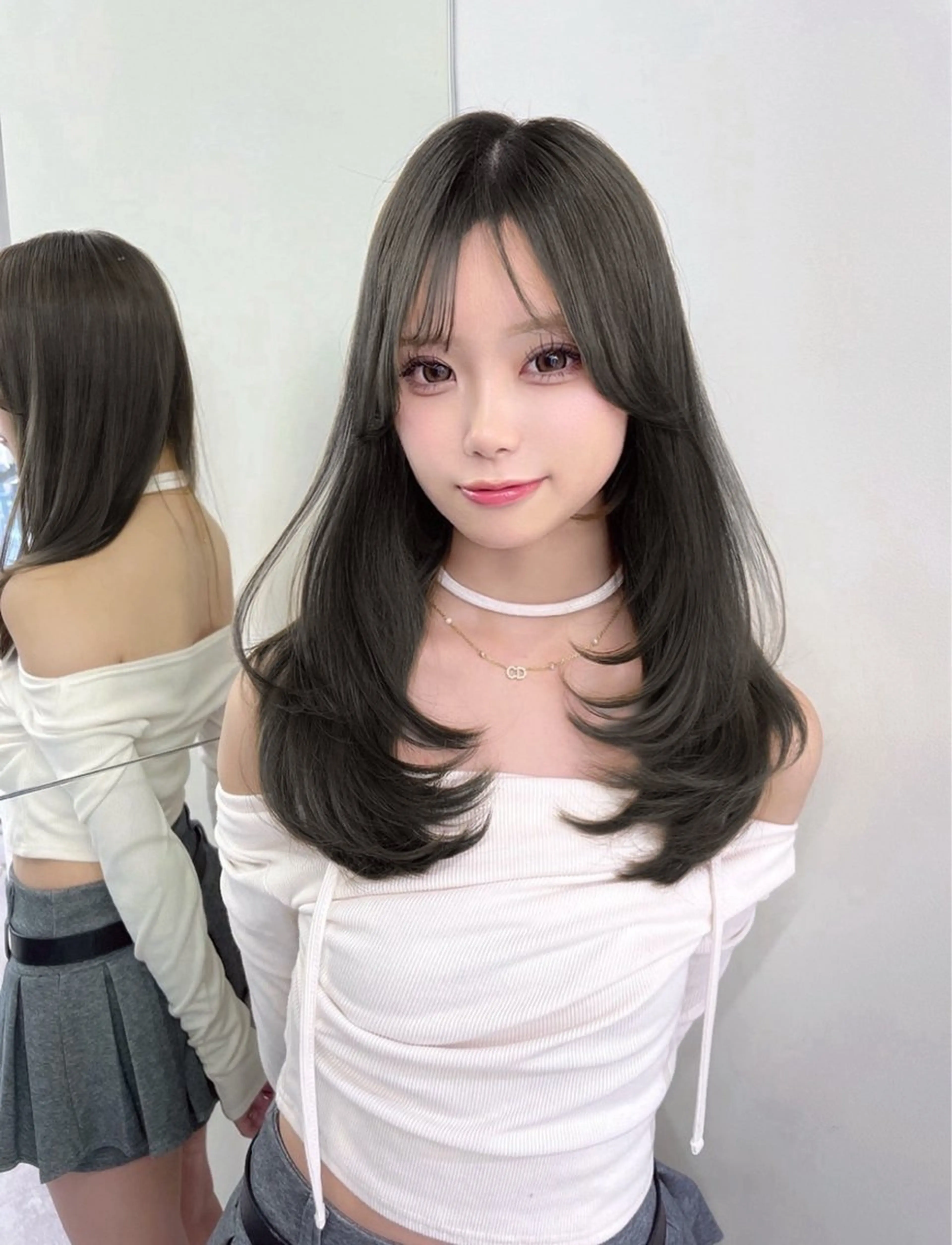 ミディアム カット ヘアカラー トリートメント 韓国ヘア/髪質改善 TAKAHIROのヘアスタイル