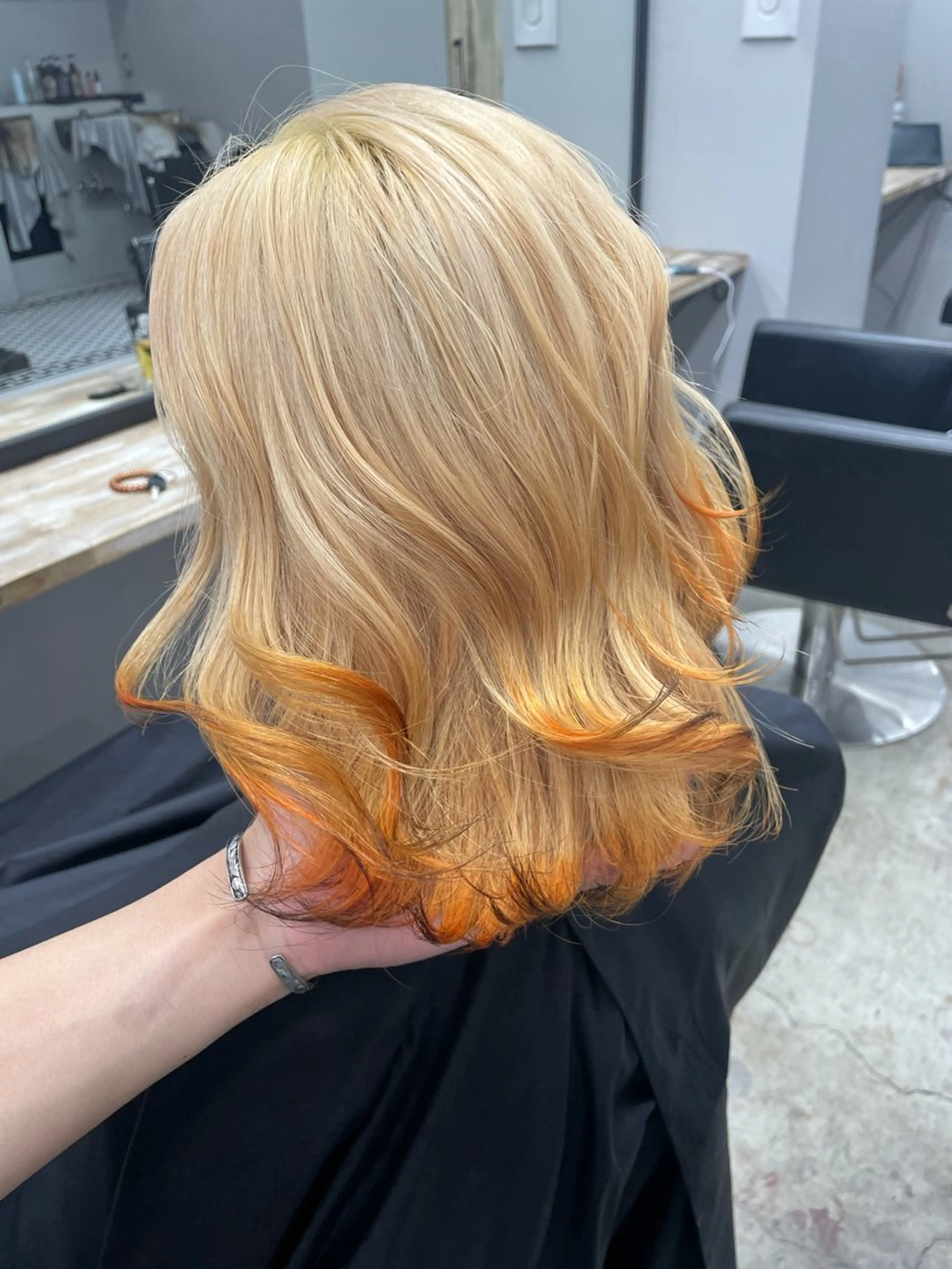 セミロング カラー 新宿/韓国ヘア/ 髪質改善ストレートのヘアスタイル