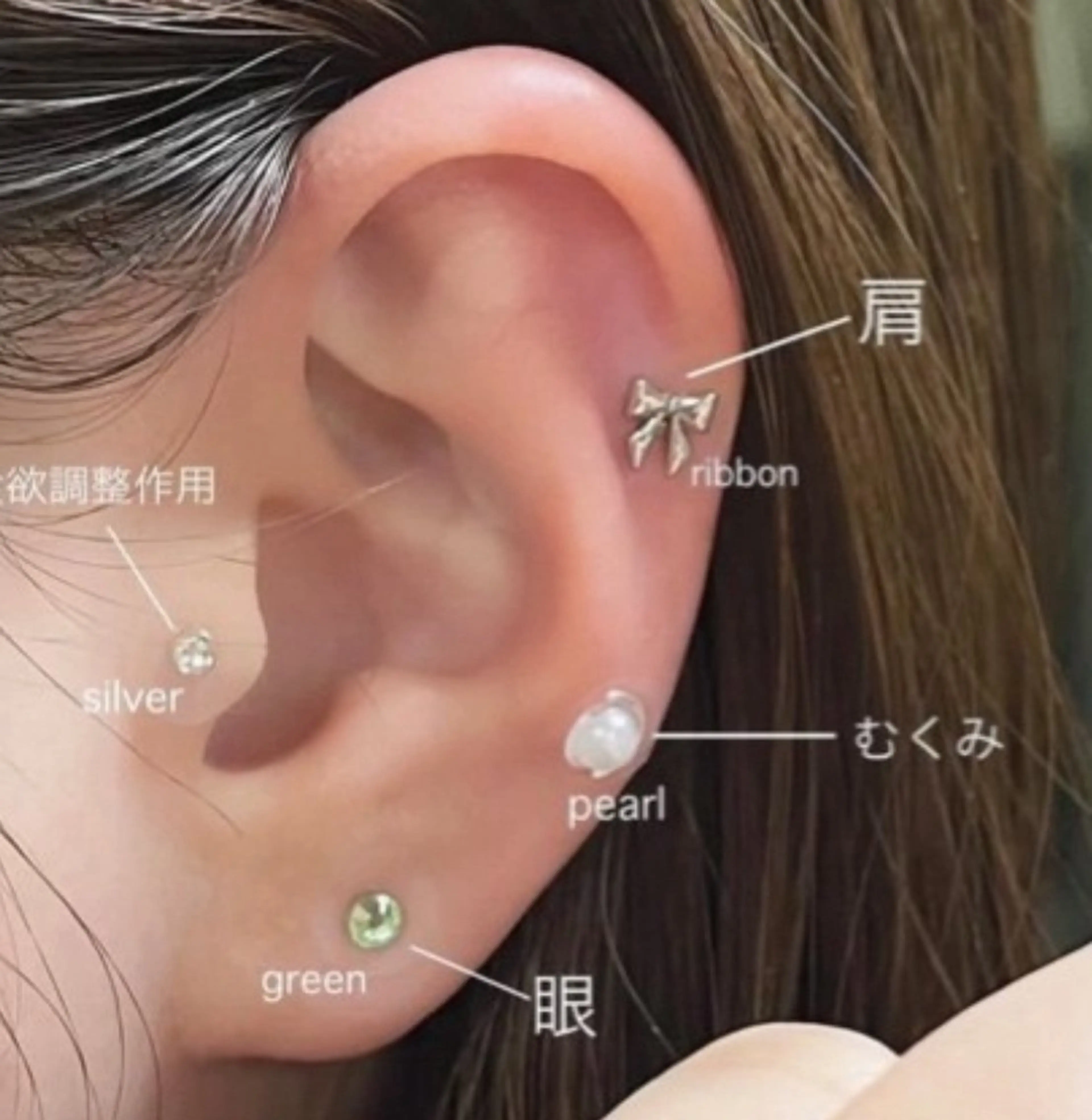 💎耳つぼジュエリー💎 6粒の写真