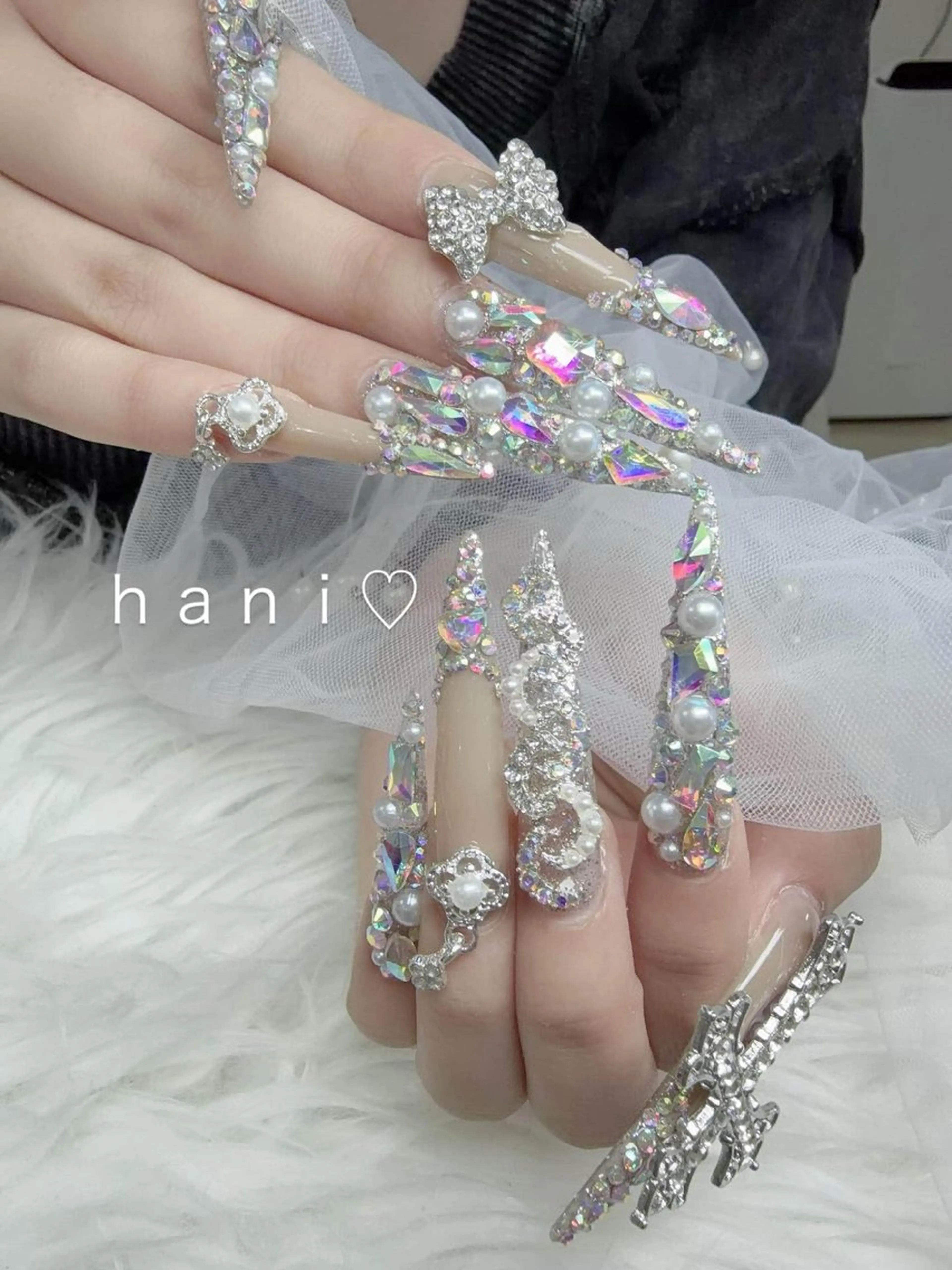 ネイル フットネイル フレンチネイル グラデーション 韓国ネイル ロングネイル ハンドネイル Hani Nail Salonのネイルデザイン