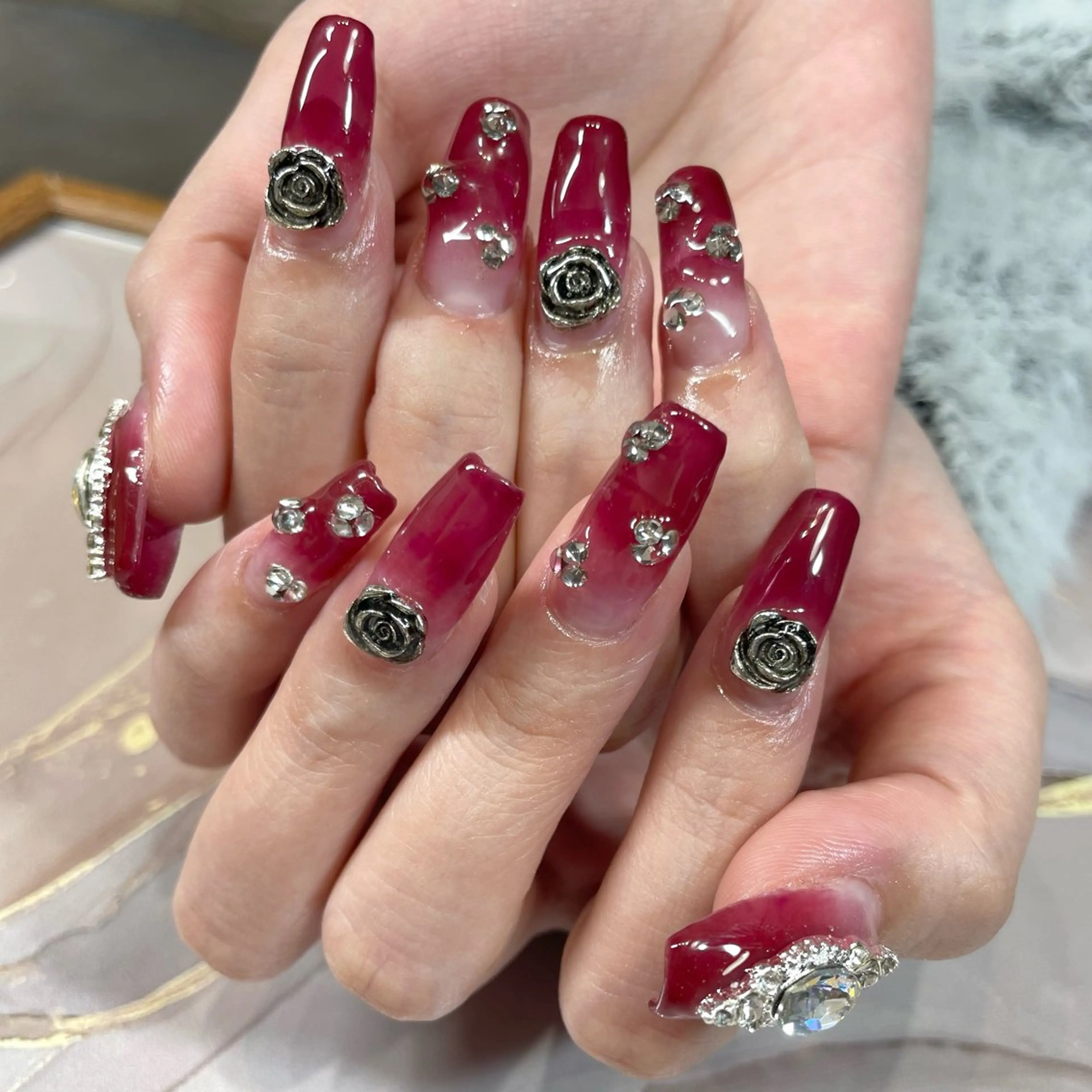 💗長さ出しデザインやり放題パーツつけ放題🎀オフなしの写真