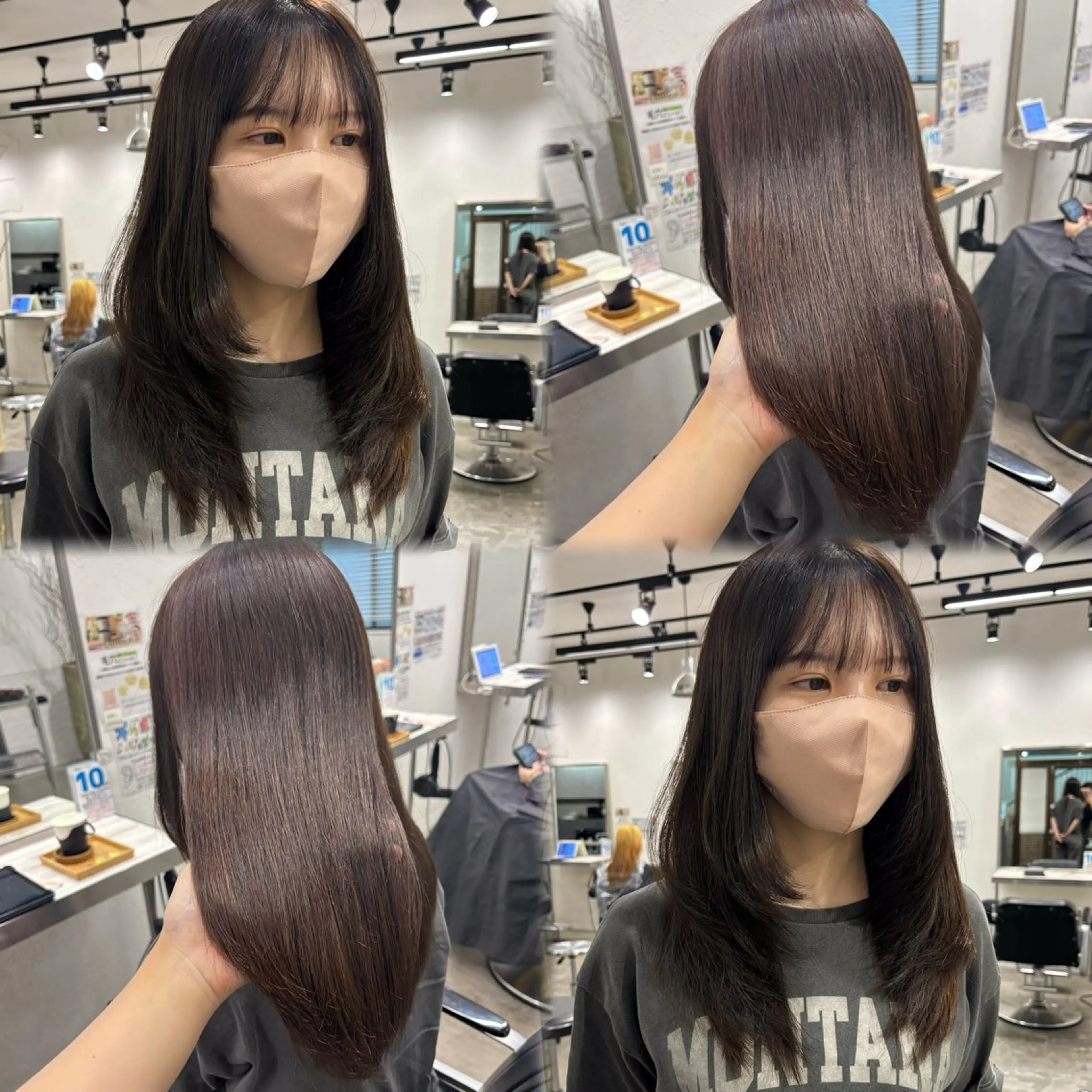 セミロング カラー カット ヘアカラー トリートメント 髪質改善ストレート /暖色カラー🎀🪞のヘアスタイル