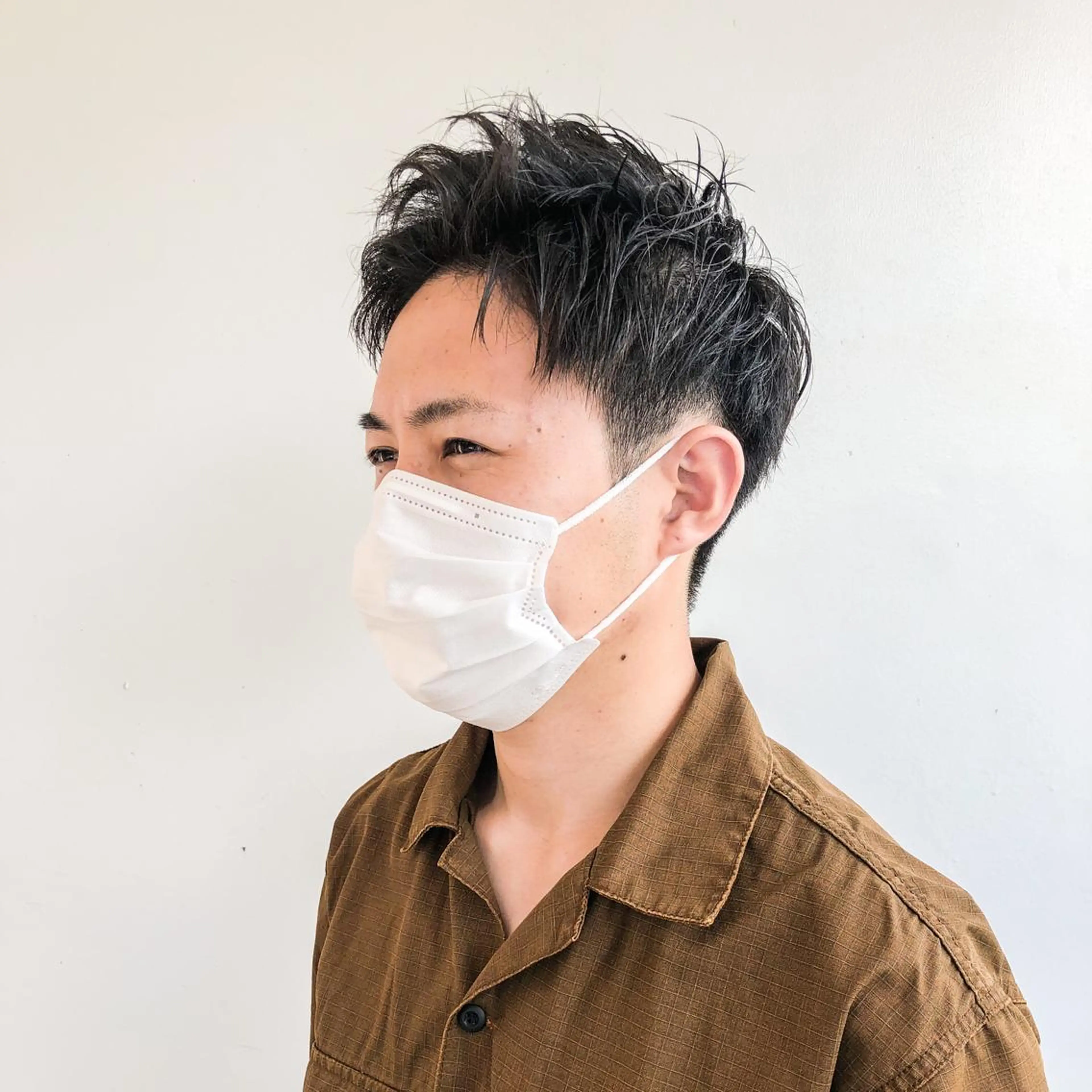 メンズ オールバック センターパート フェードカット カルマパーマ マッシュ ツイスパ/波巻き対応 メンズ特化　石川愛理のヘアスタイル