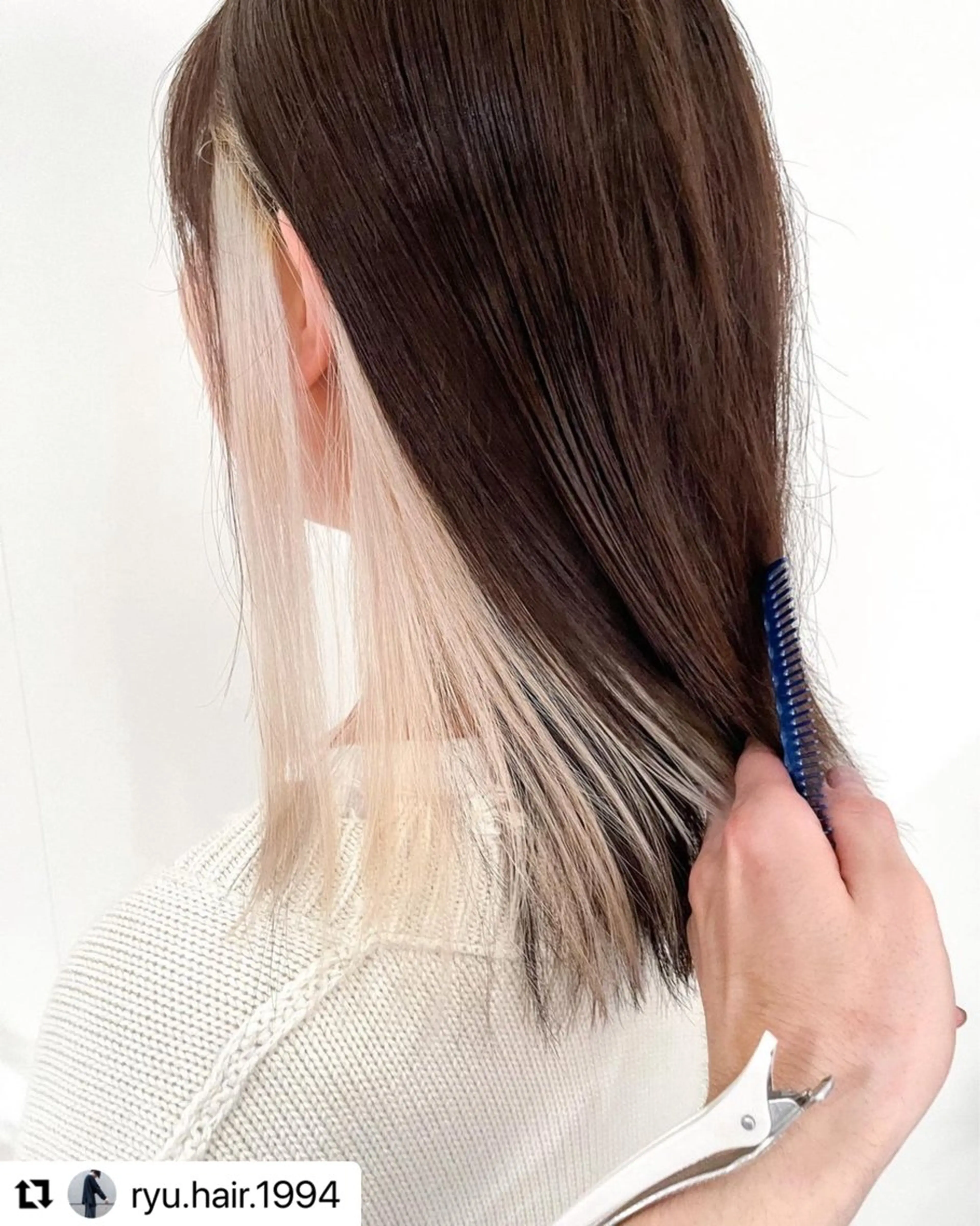 ミディアム カラー 梅田  illfrere 所属・イルフレール ryuのヘアスタイル