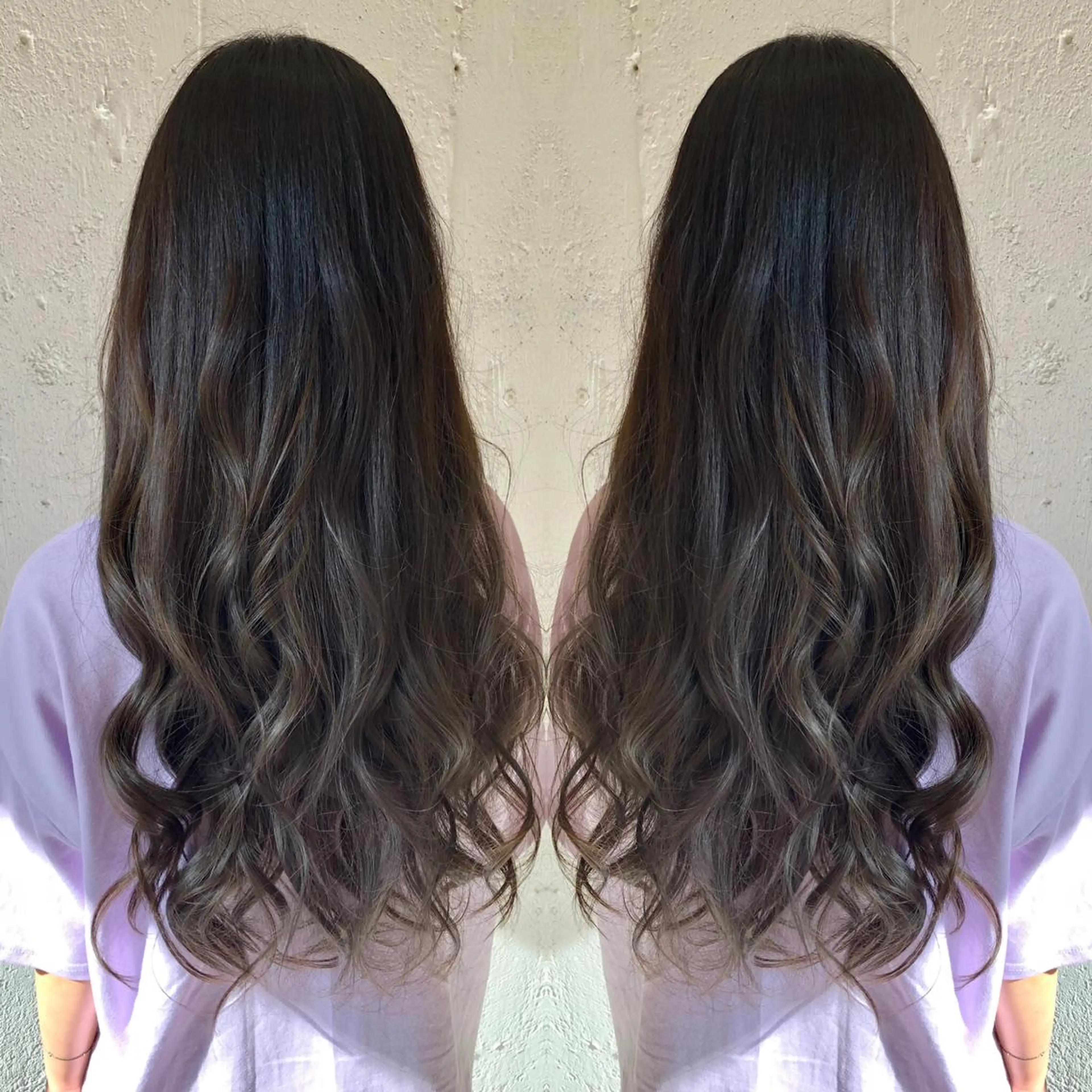 ロング カット ヘアカラー トリートメント あらき ちさとのヘアスタイル