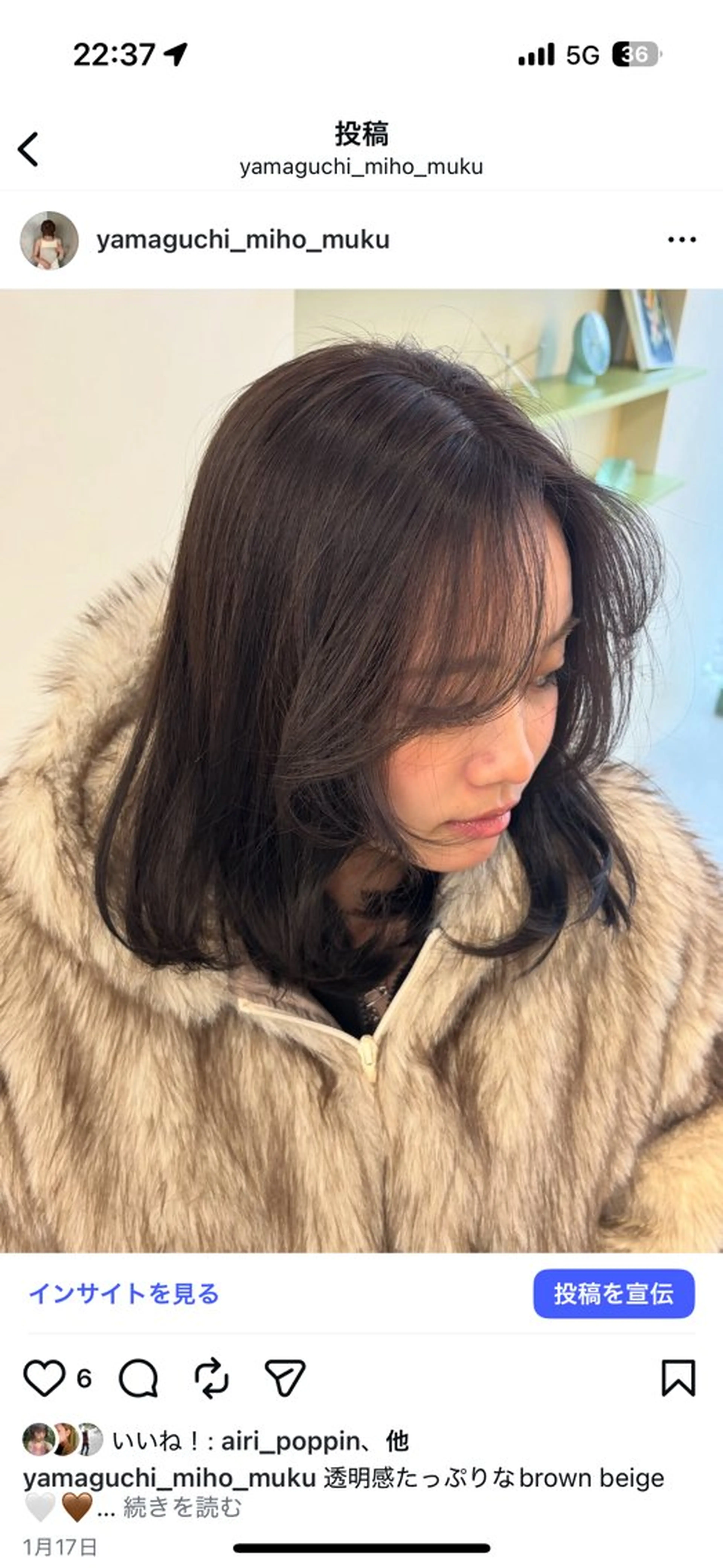 ミディアム ヘアカラー トリートメント 🩶透明感カラー×レ イヤー/miho🩶のヘアスタイル