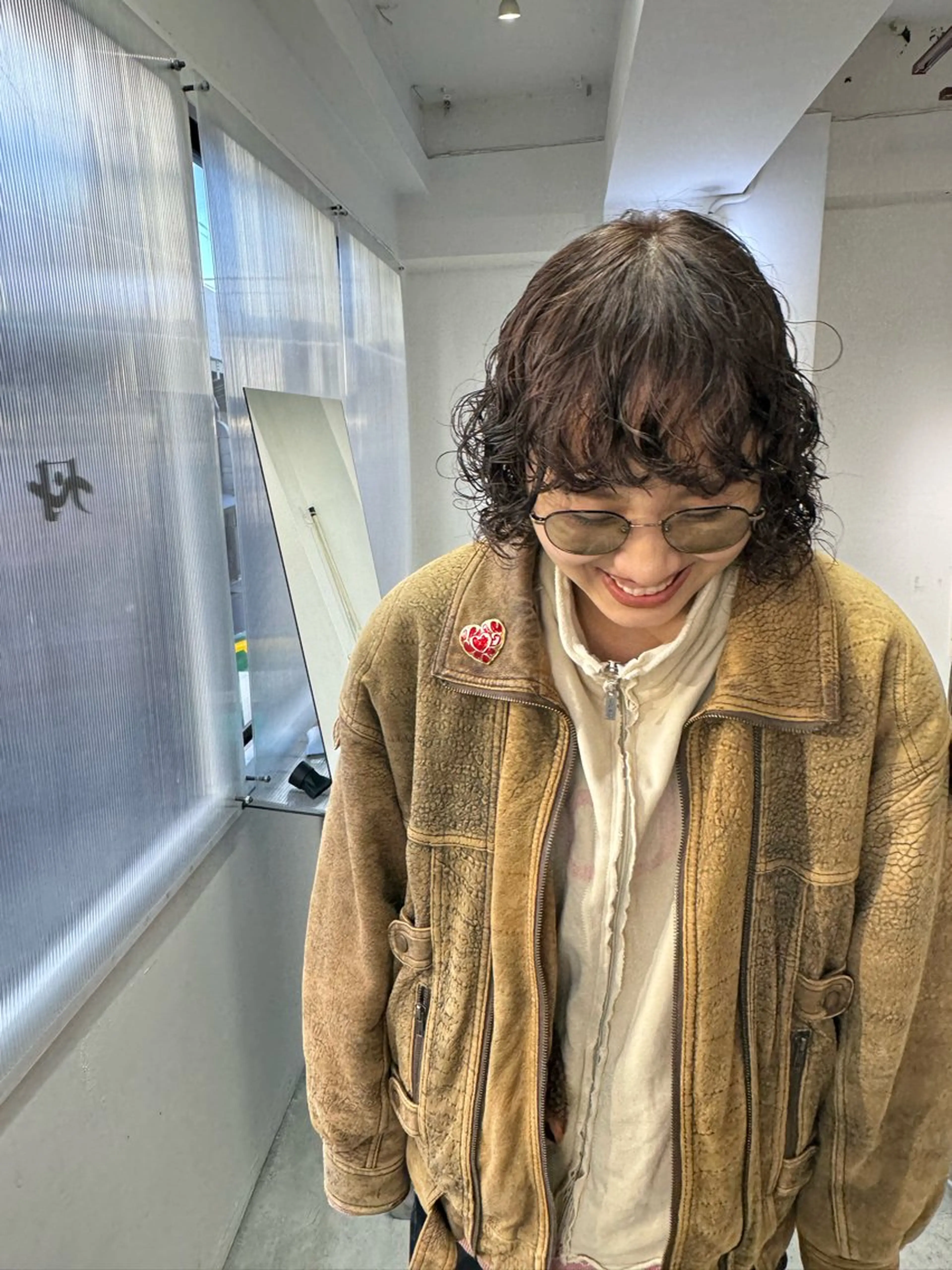 ミディアム カラー パーマ カット パーマ 繭所属・こはる／ハードパーマ /癖毛風パーマ🧃のヘアスタイル