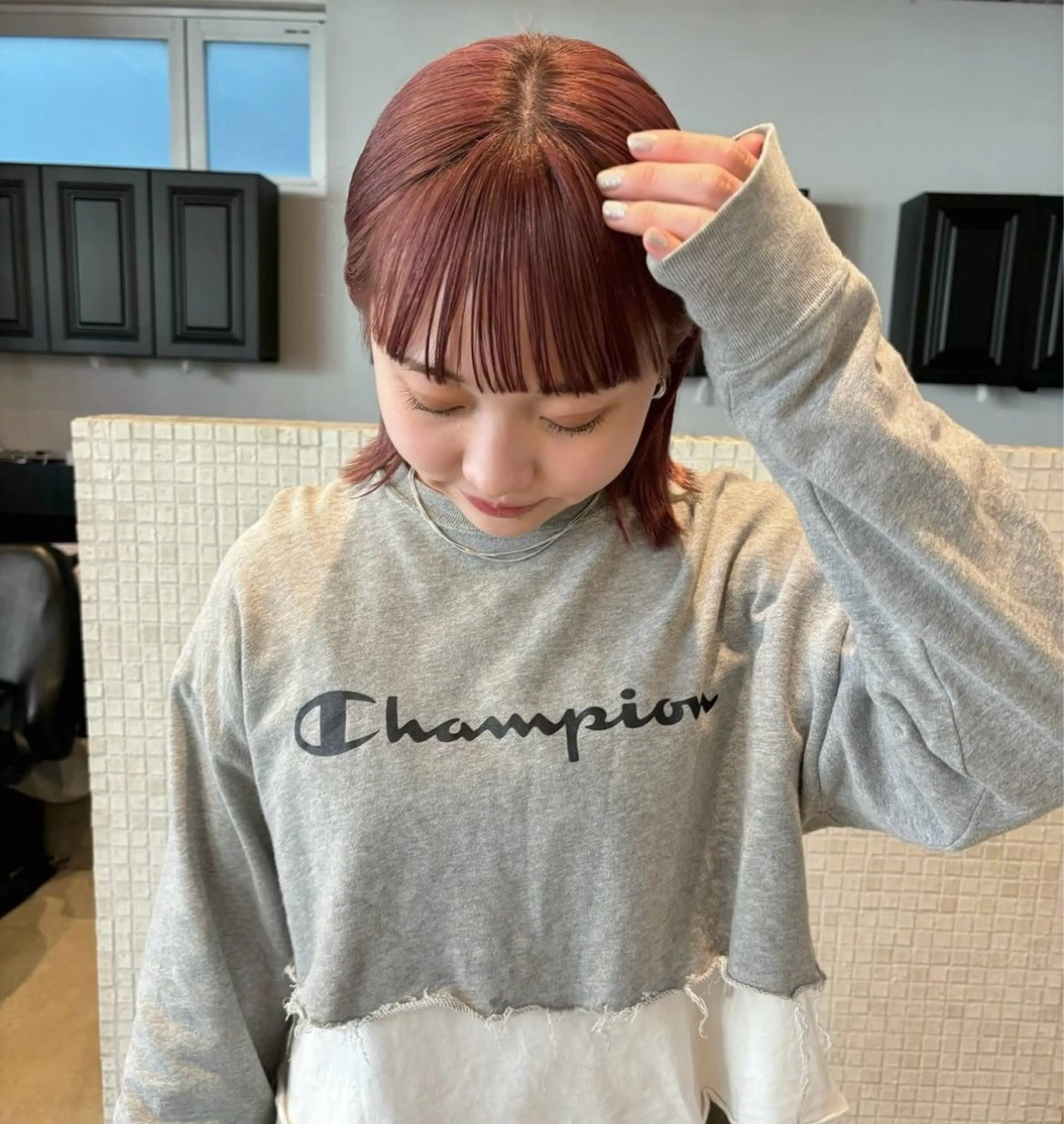 ミディアム カラー ブリーチ カットモデル募集 nanami‪ ꪔ̤のヘアスタイル