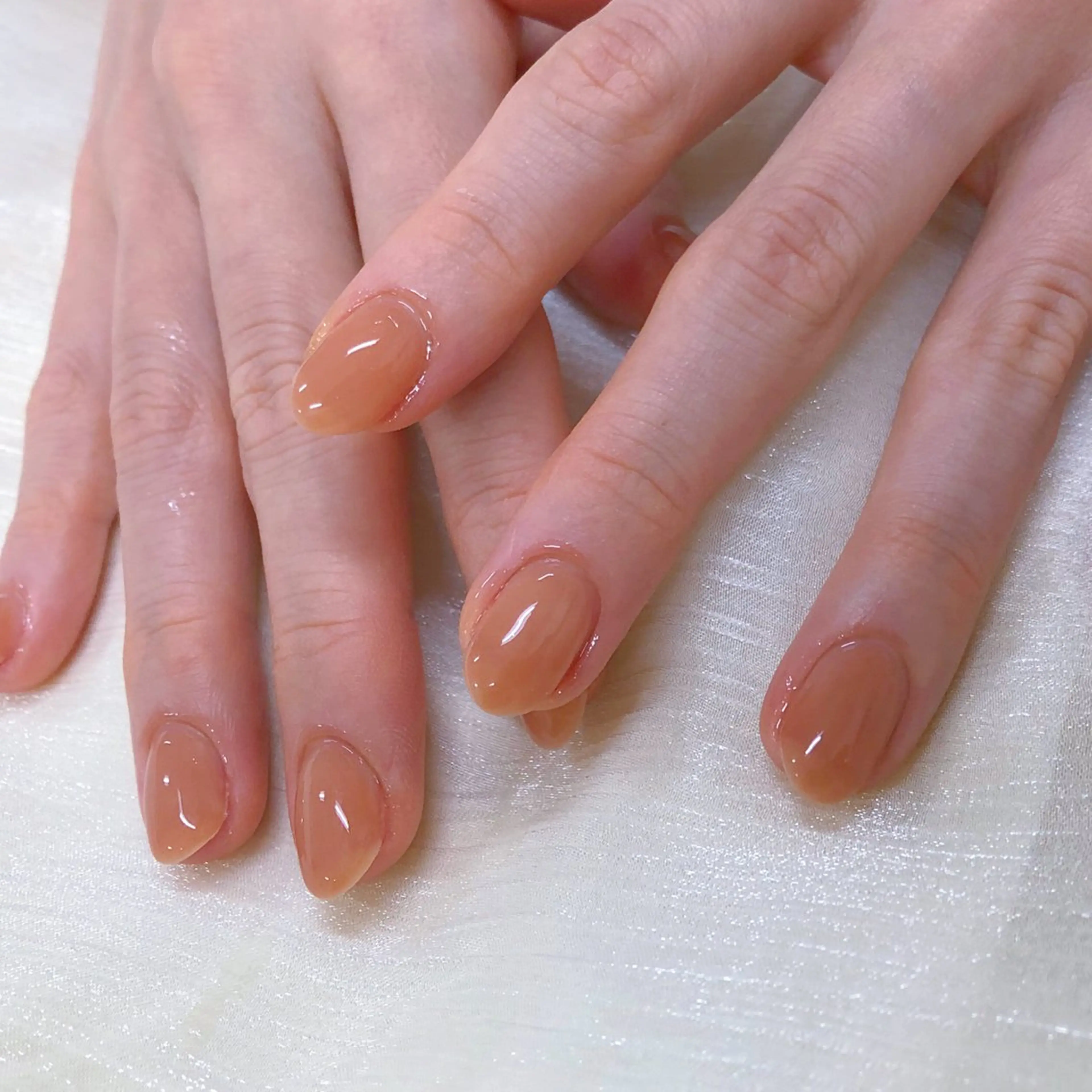 ネイル マグネットネイル オフィスネイル ワンカラーネイル ピンク シンプルネイル ハンドネイル Salon GEMのネイルデザイン