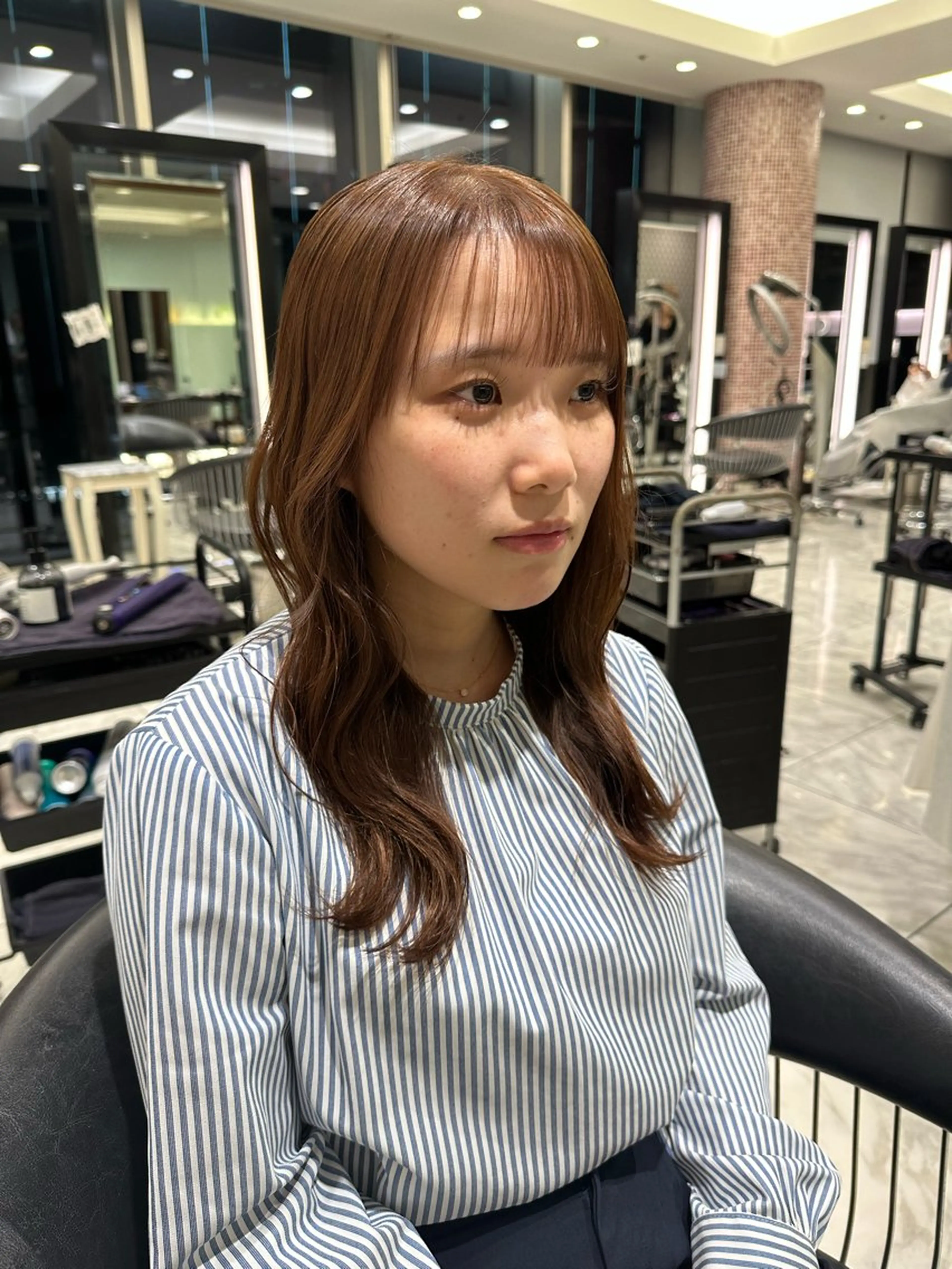 セミロング 韓国風パーマ/ヘア セット/店長みづきのヘアスタイル