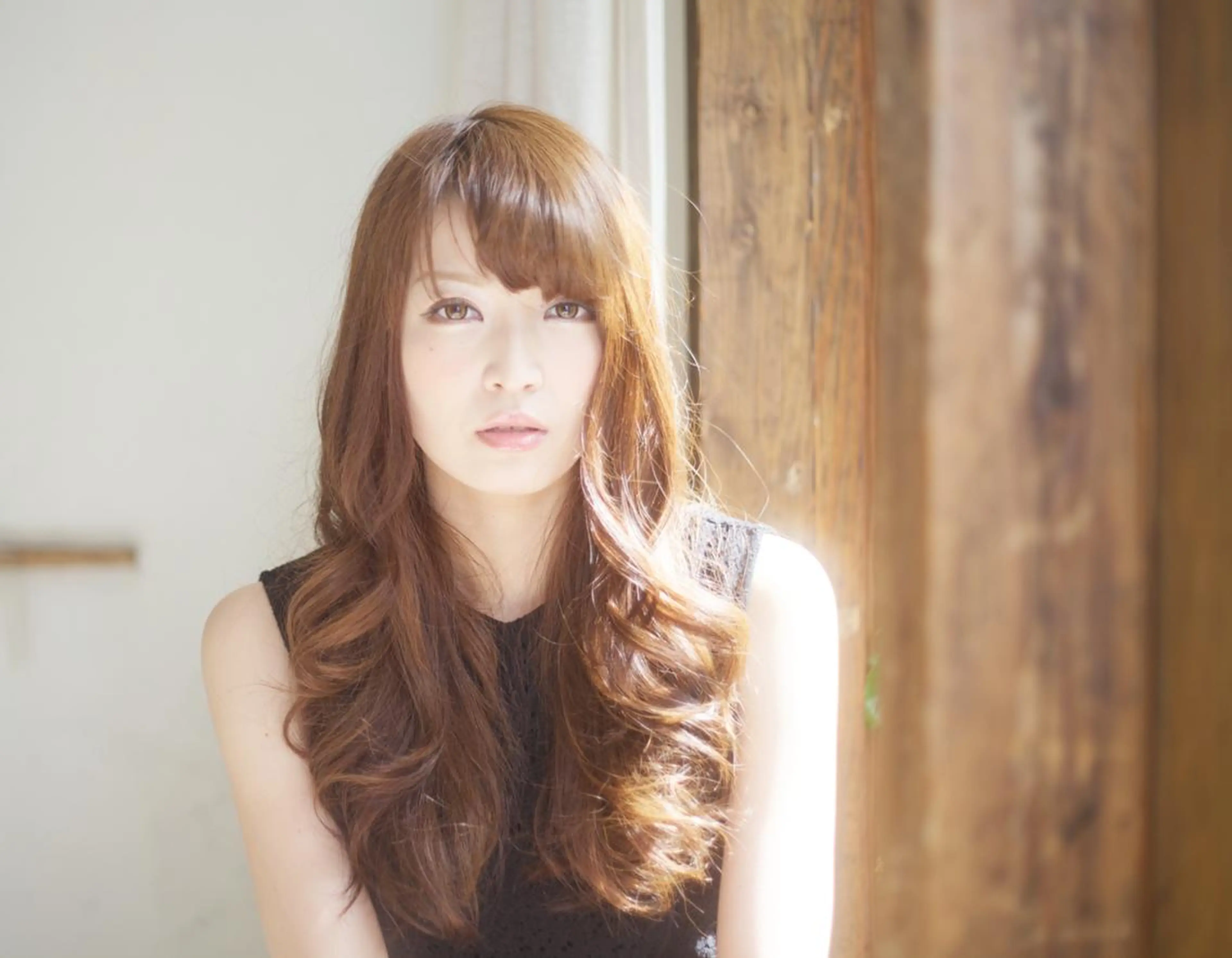 ロング カラー パーマ 透明感カラー 小顔カット ✨hair make flencia✂️✨のヘアスタイル