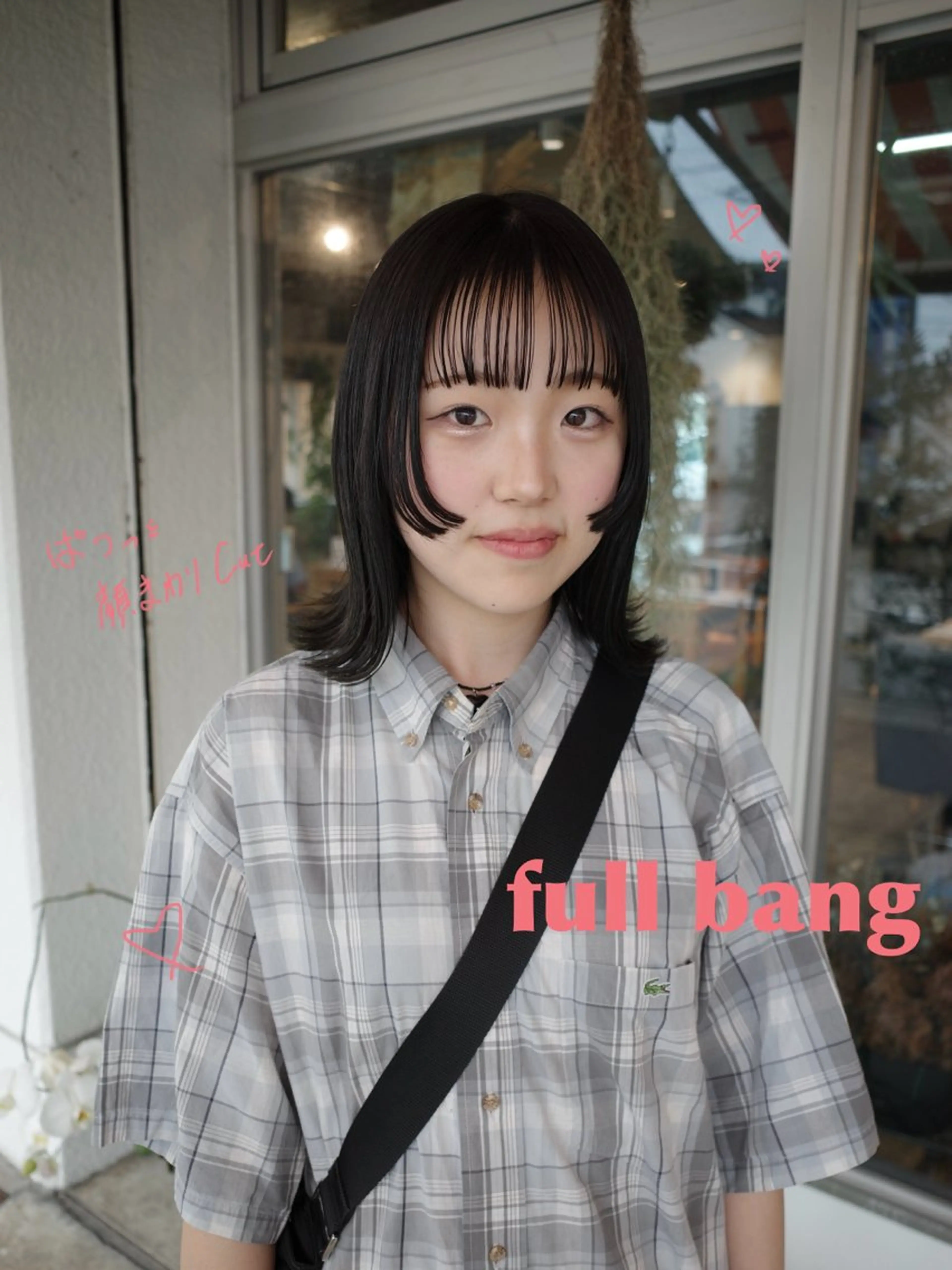 ミディアム カラー 姫カット 安藤 結花のヘアスタイル