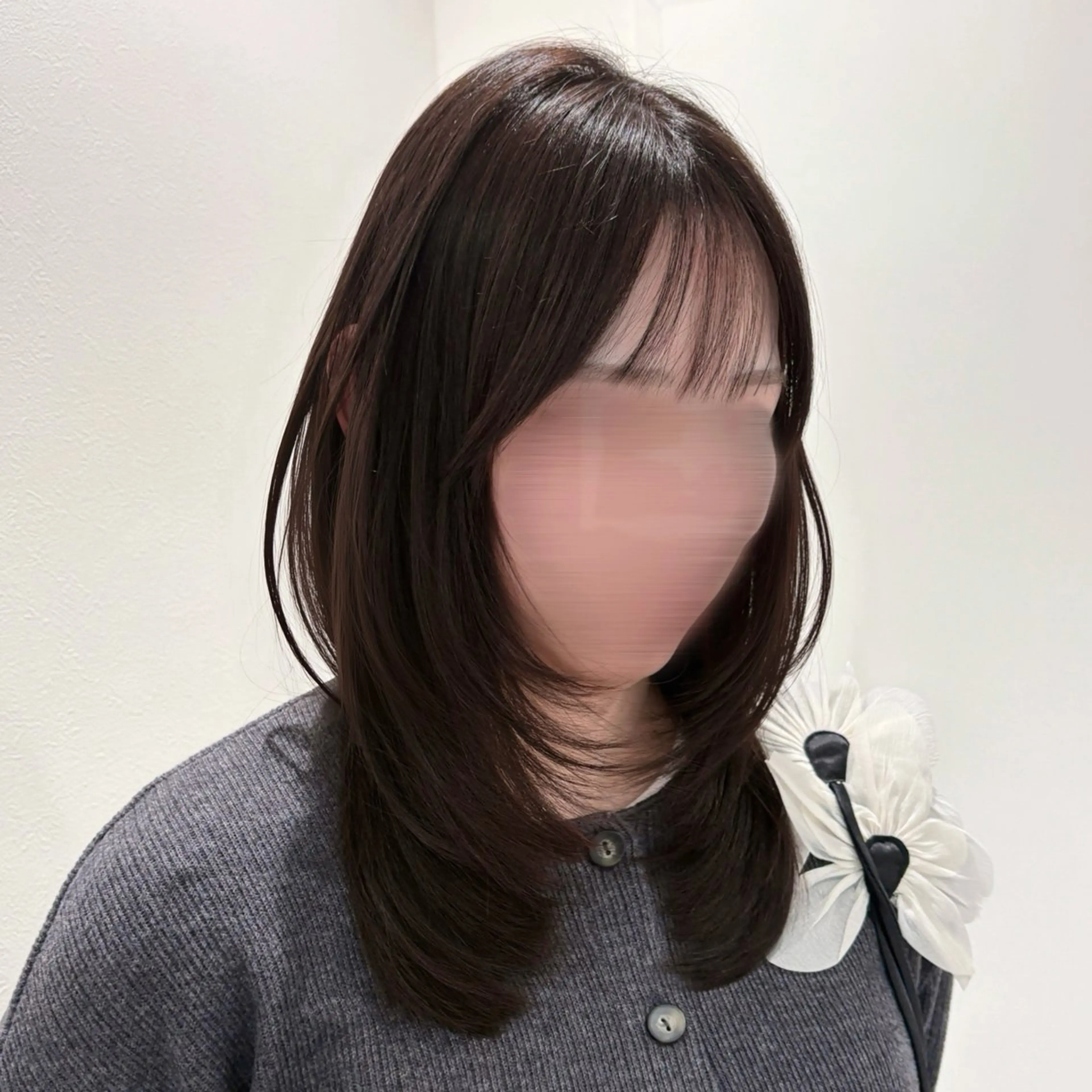 ミディアム レイヤーカット カット navi/レイヤー ハッシュカット/愛華のヘアスタイル