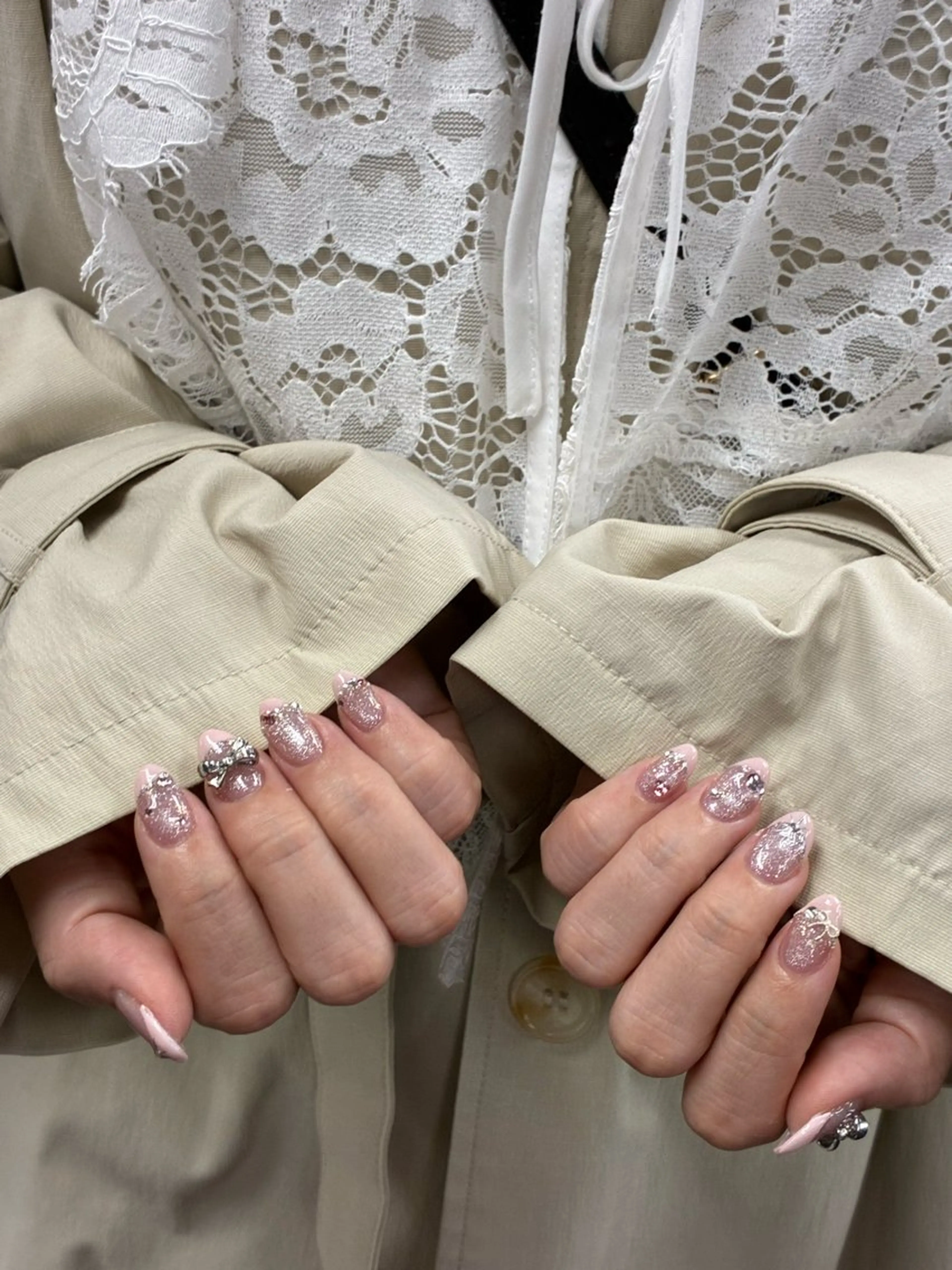 ネイル アートネイル フレンチネイル ジェルネイル 持ち込み ニュアンスネイル ハンドネイル ANA.CHUO 本川越店舗のネイルデザイン