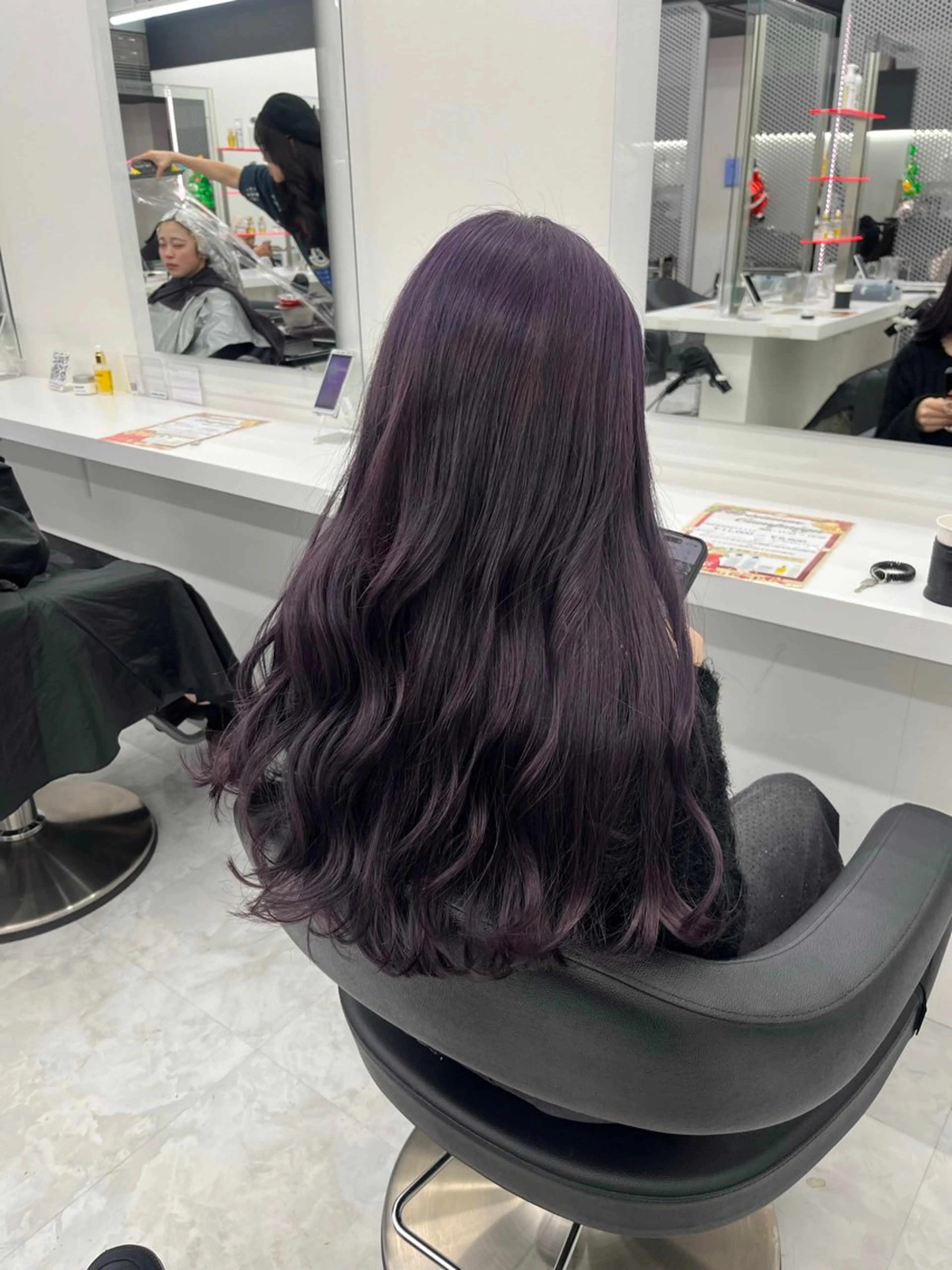 ロング カラー グレージュ ラベンダーカラー ラベンダーグレージュ ラベンダーグレー ヘアカラー 💖トレンド秋冬 カラー💖FUTAのヘアスタイル