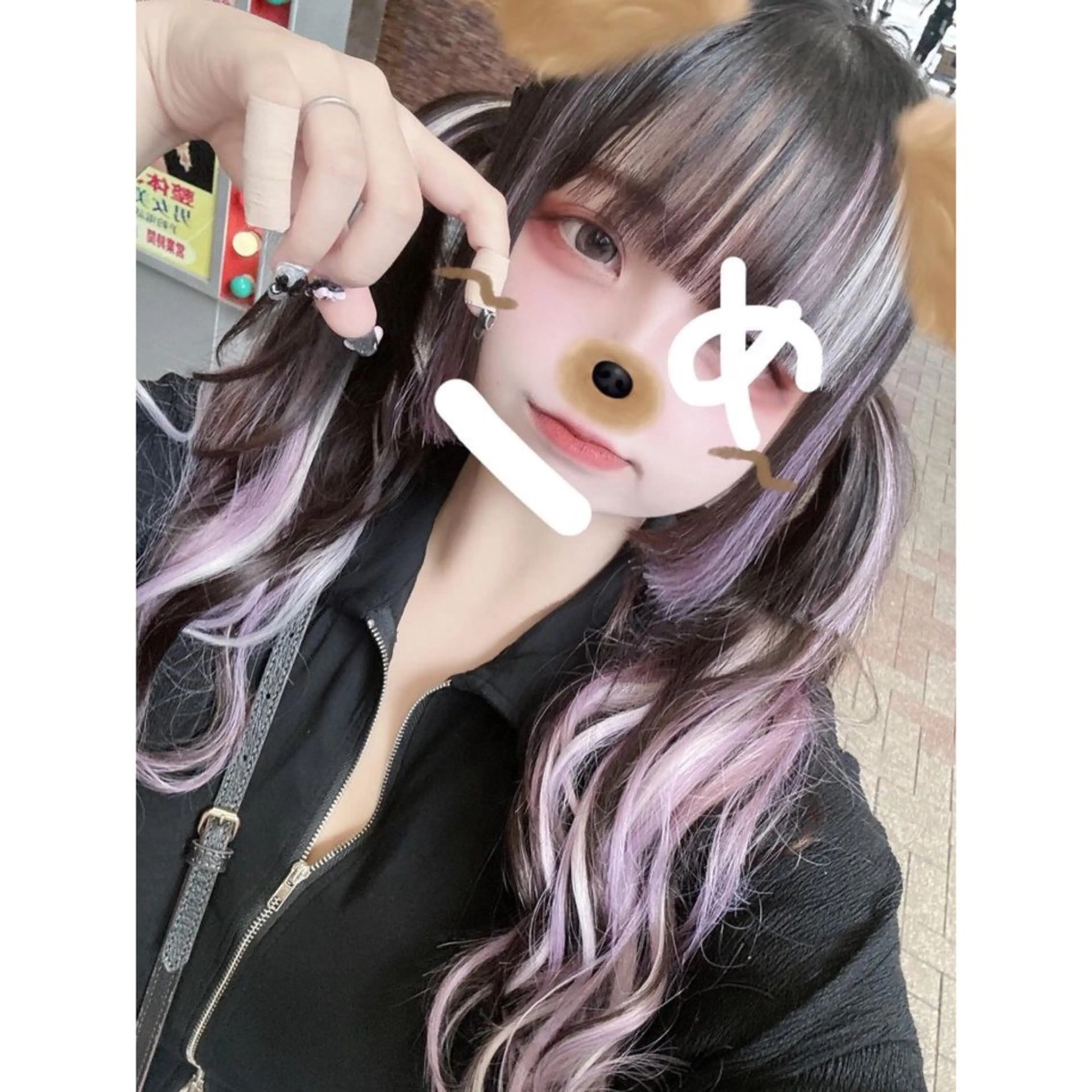 ロング カット エクステ 韓国ヘア×ハイトーン AYA💫のヘアスタイル