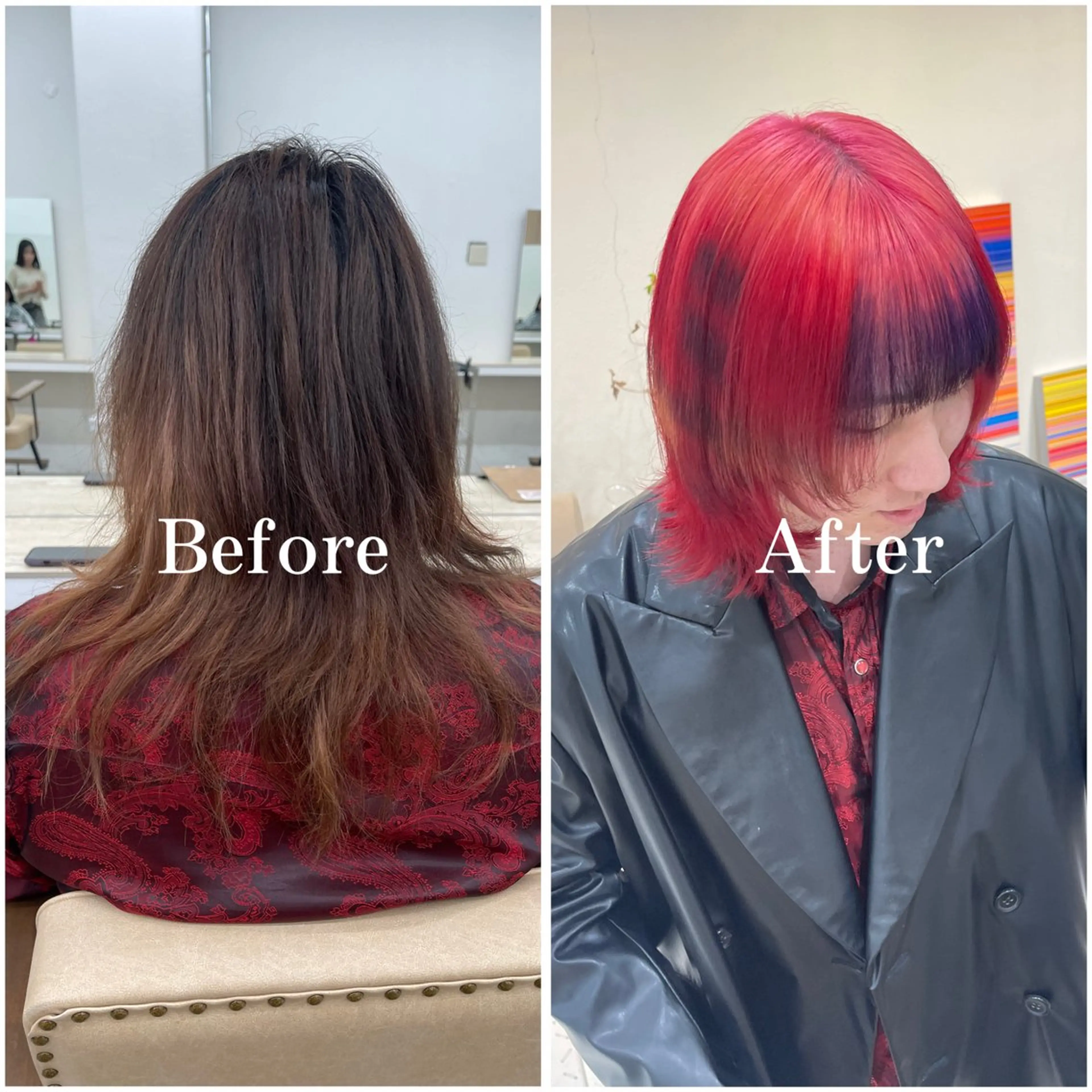 カラー メンズ メンズブリーチ ブリーチ デザインカラー 縮毛矯正 ヘアカラー ムラ修正/ ハイトーン💖Riaのヘアスタイル