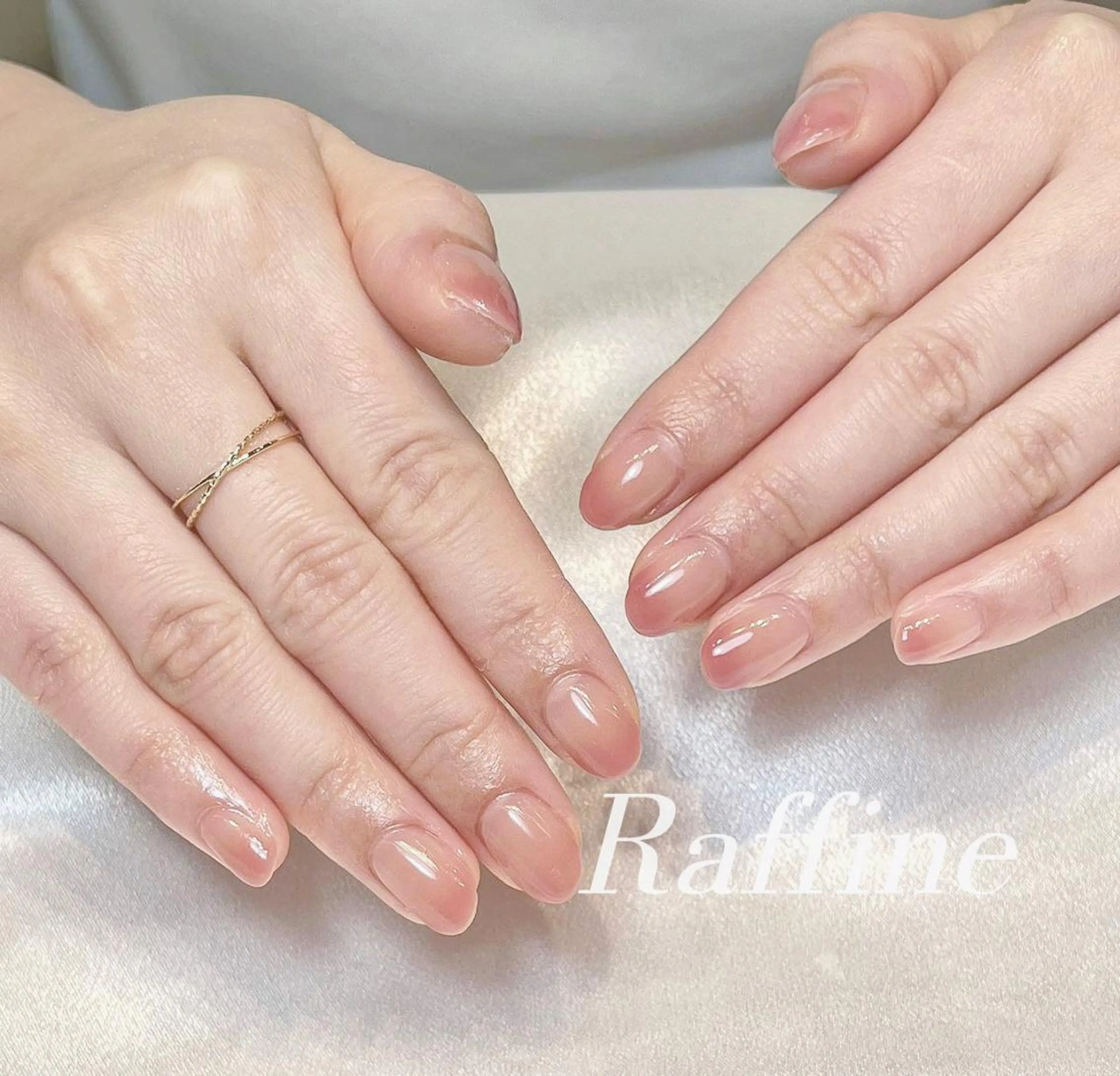 ネイル RAFFINE 月🦋🩵のネイルデザイン