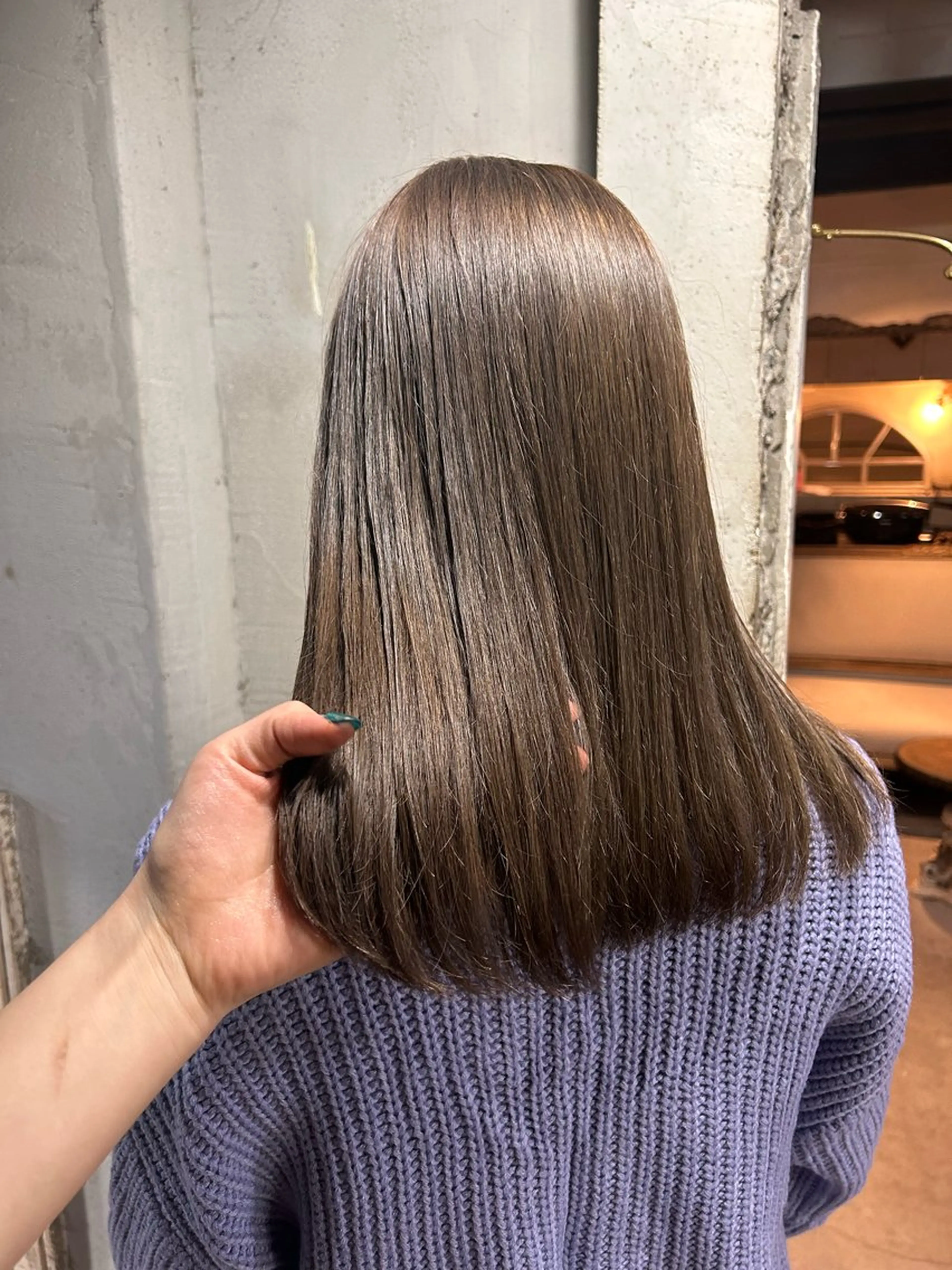 セミロング カラー ヘアアレンジ お任せヘア☘️☘️ 及川渚のヘアスタイル