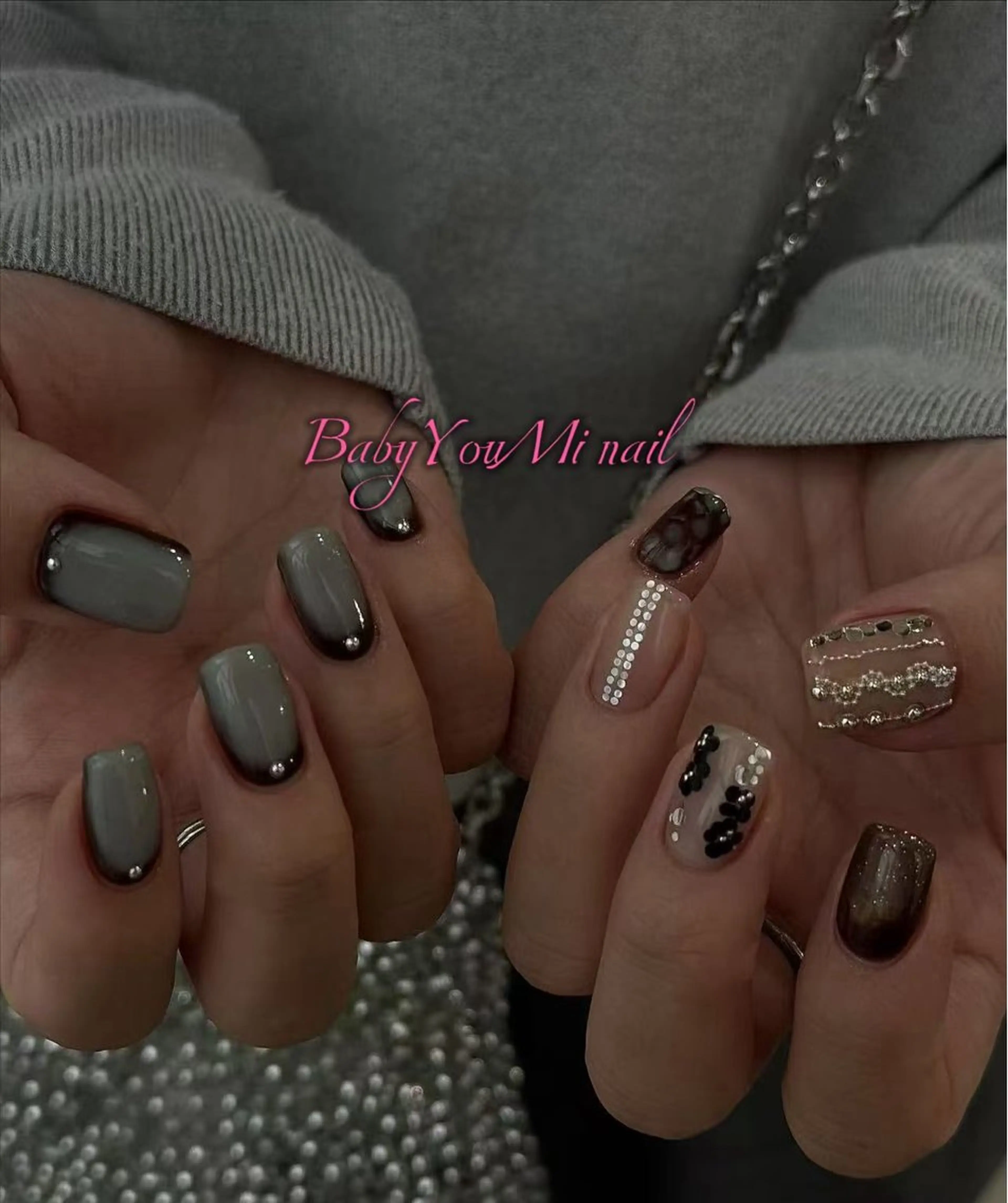 ネイル オーロラネイル 成人式 フットネイル フレンチネイル ジェルネイル ハンドネイル Oomiya 服部のネイルデザイン