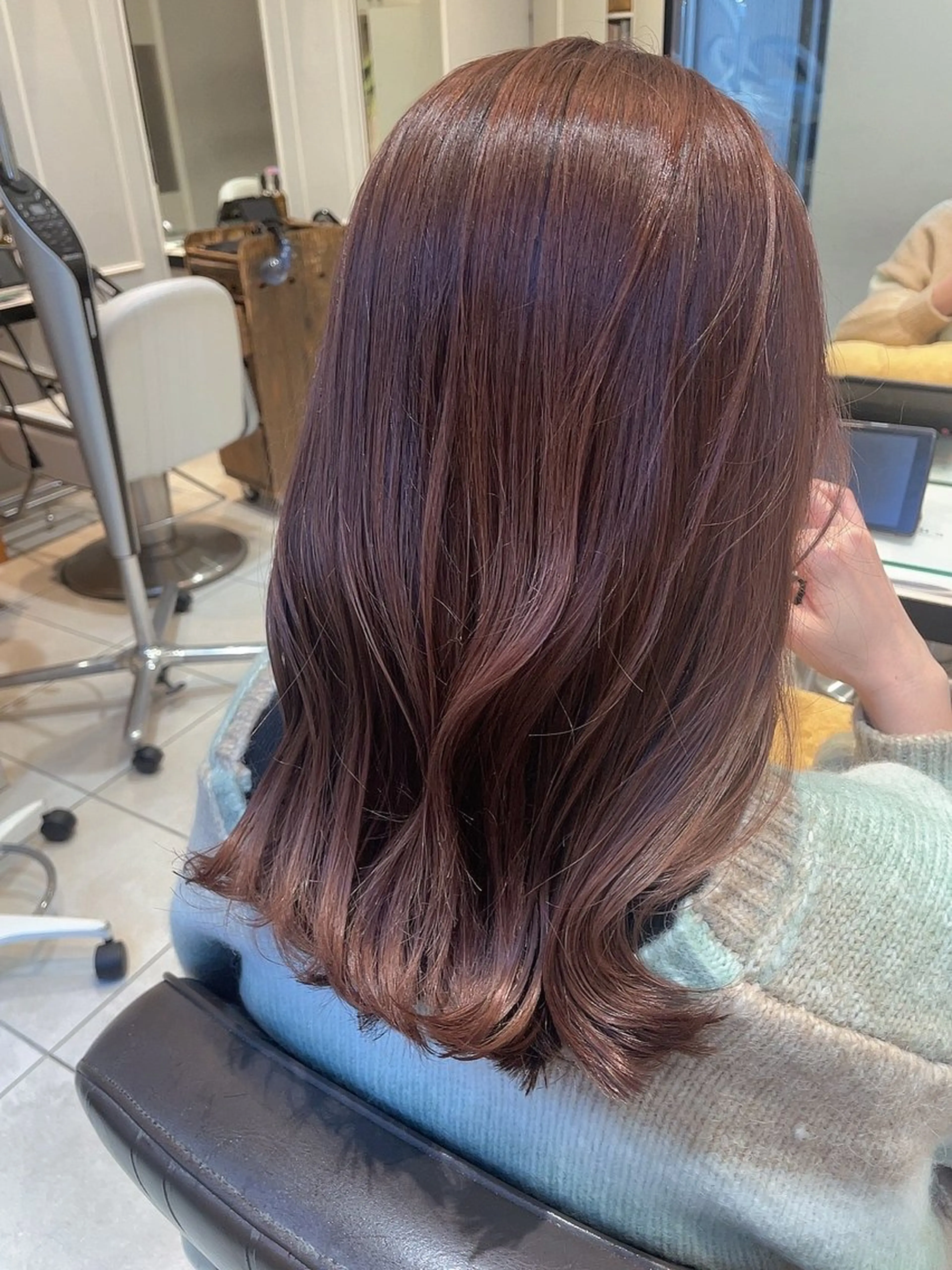 ミディアム カラー ブラウンカラー カット ヘアカラー トリートメント 🦖鶴岡香純🦖 産休中のヘアスタイル