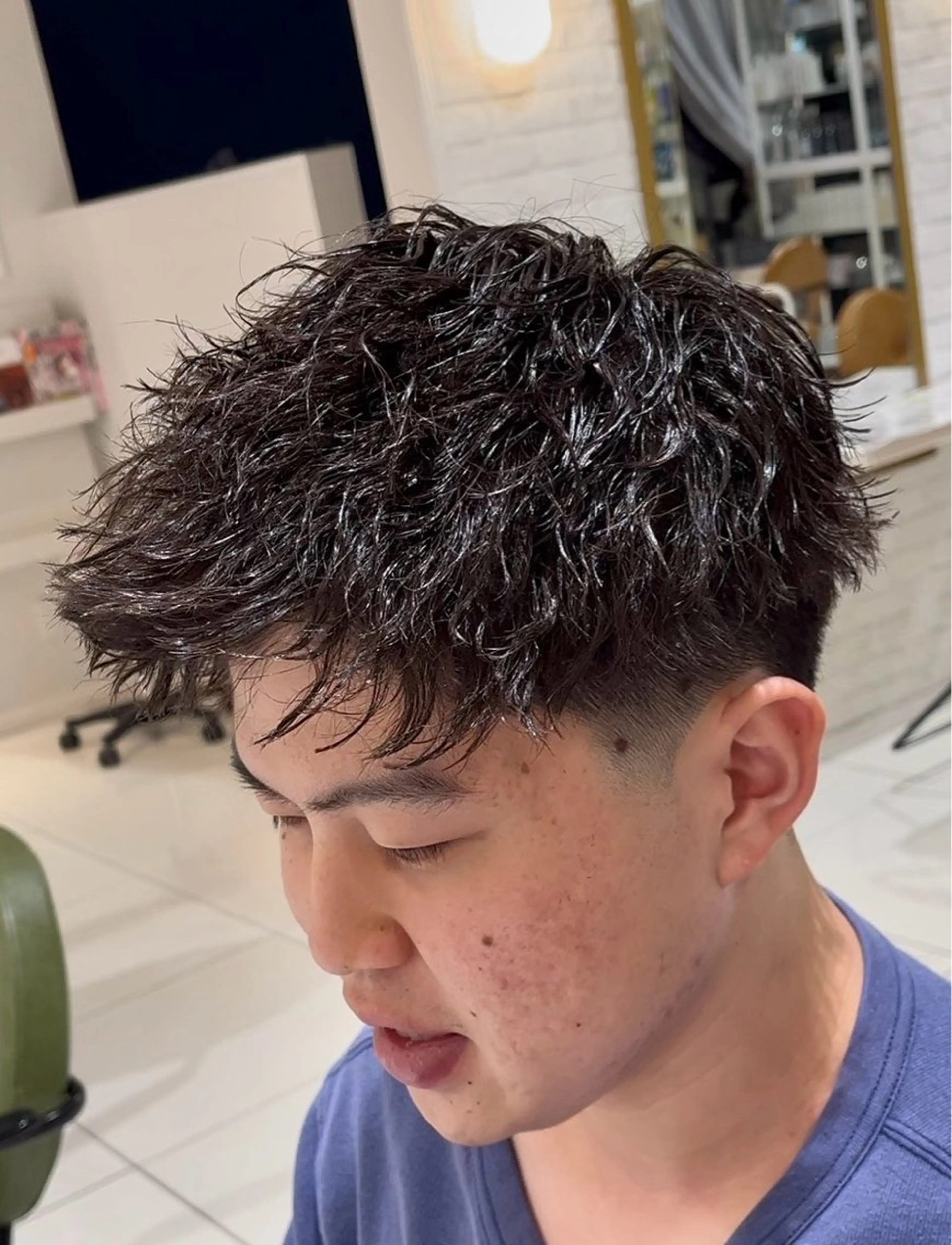 ショート カット パーマ 新潟メンズパーマ⚽️ 髙井　陽のヘアスタイル