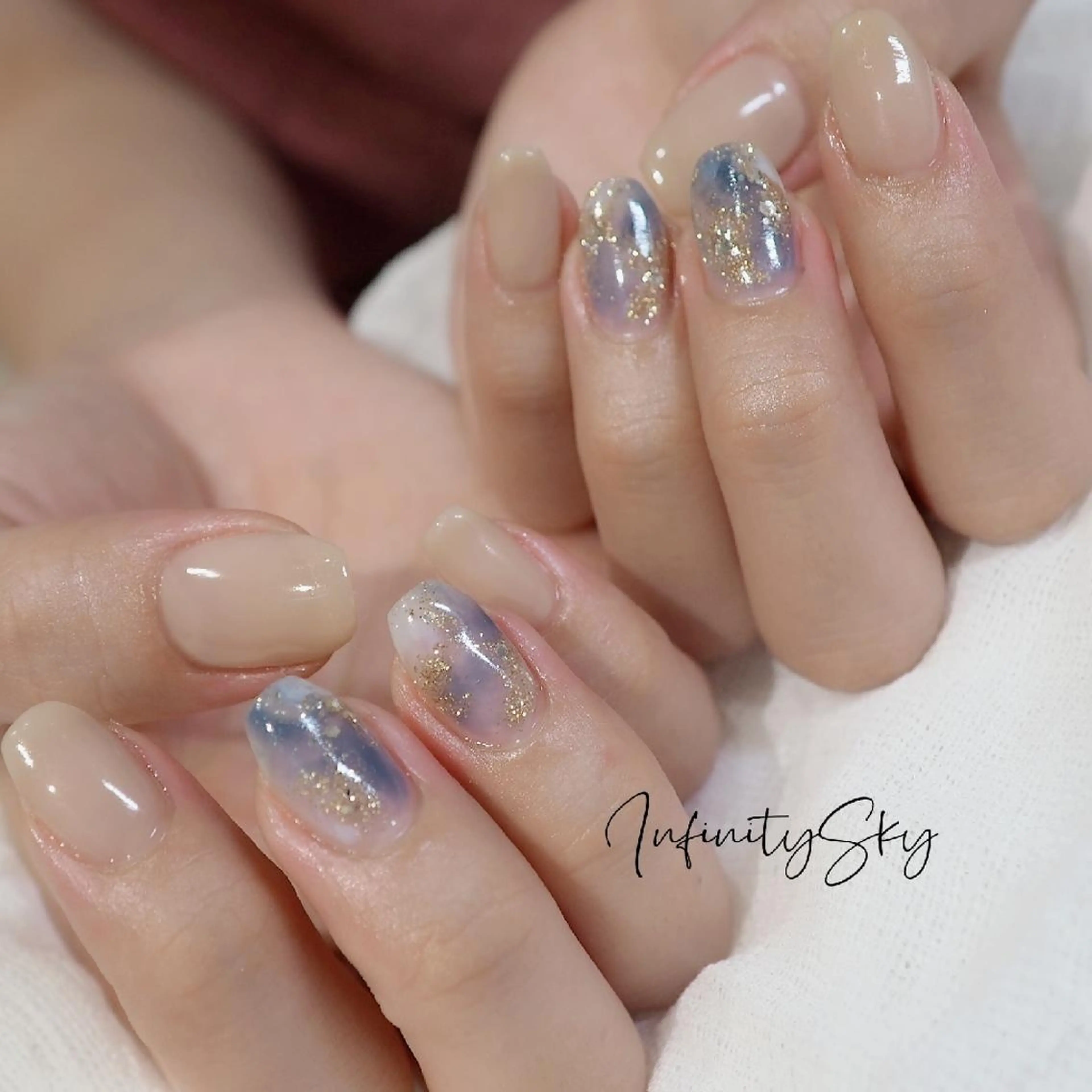 ネイル アートネイル ハンドネイル infinity skyのネイルデザイン