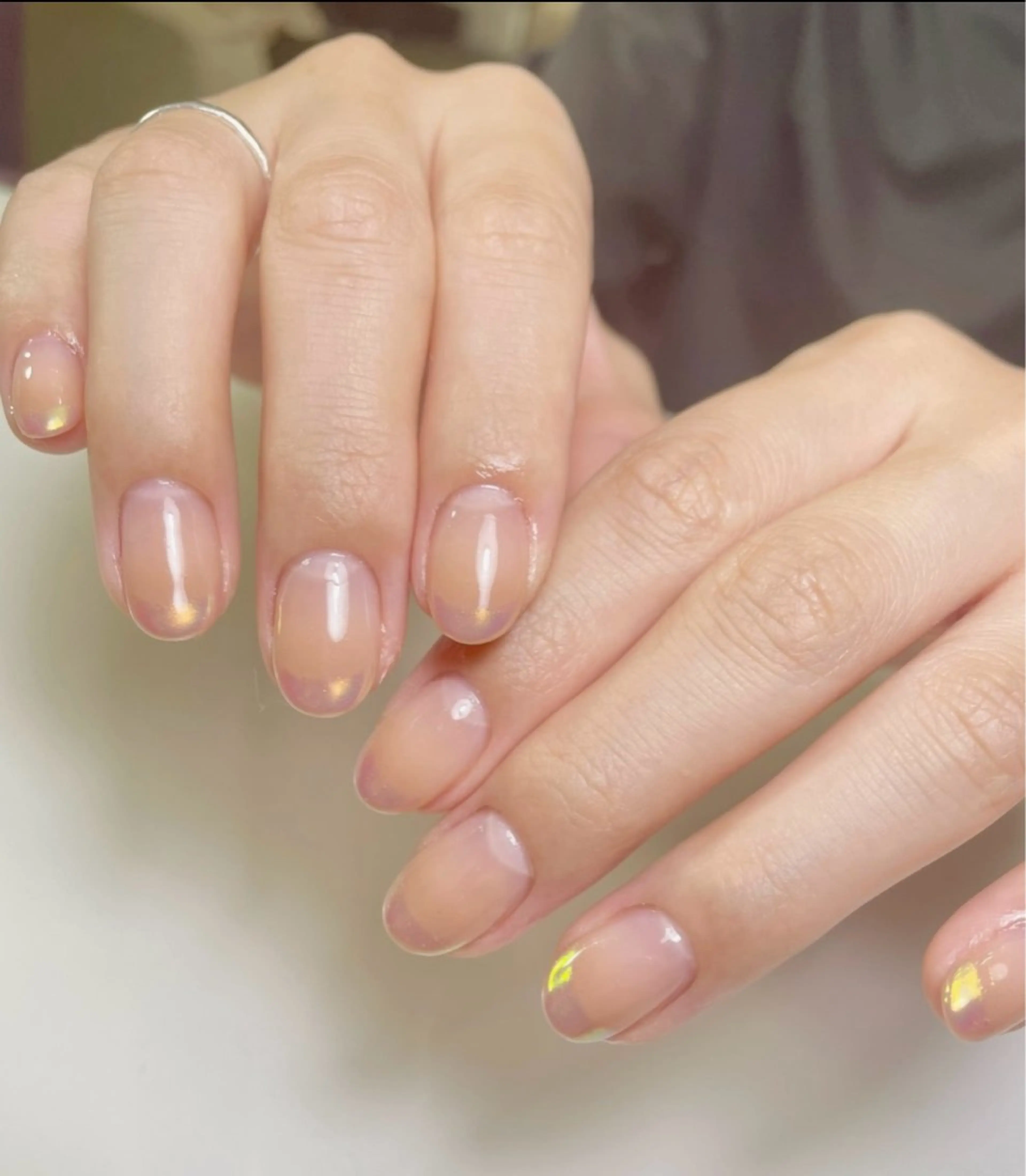ネイル オーロラネイル フレンチネイル 持ち込み BEAUTY GARDEN 【nail salon unseul】所属・nana .のネイルデザイン