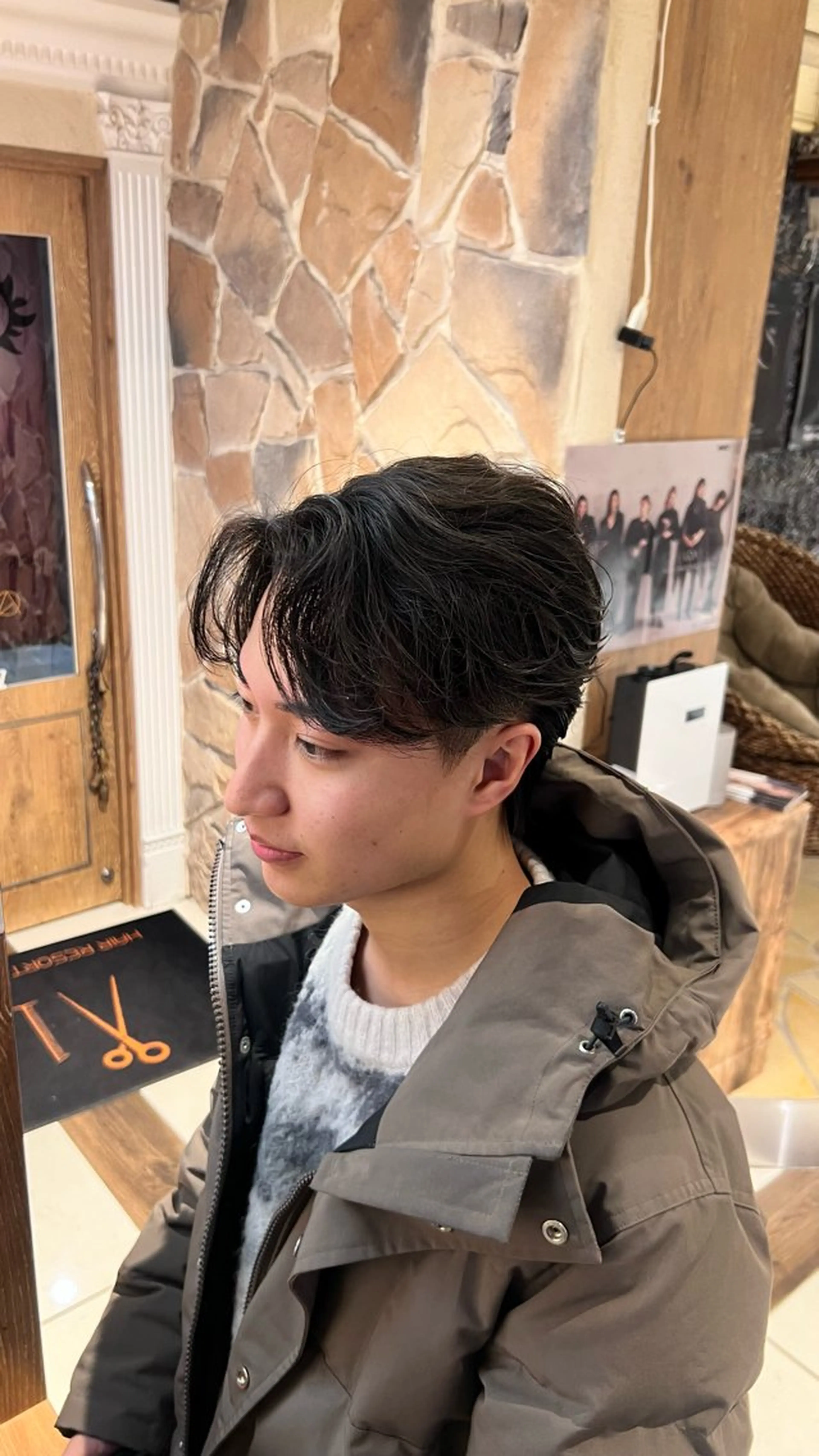 ショート パーマ メンズ カット パーマ 毛流れ職人 /和田瑞生のヘアスタイル