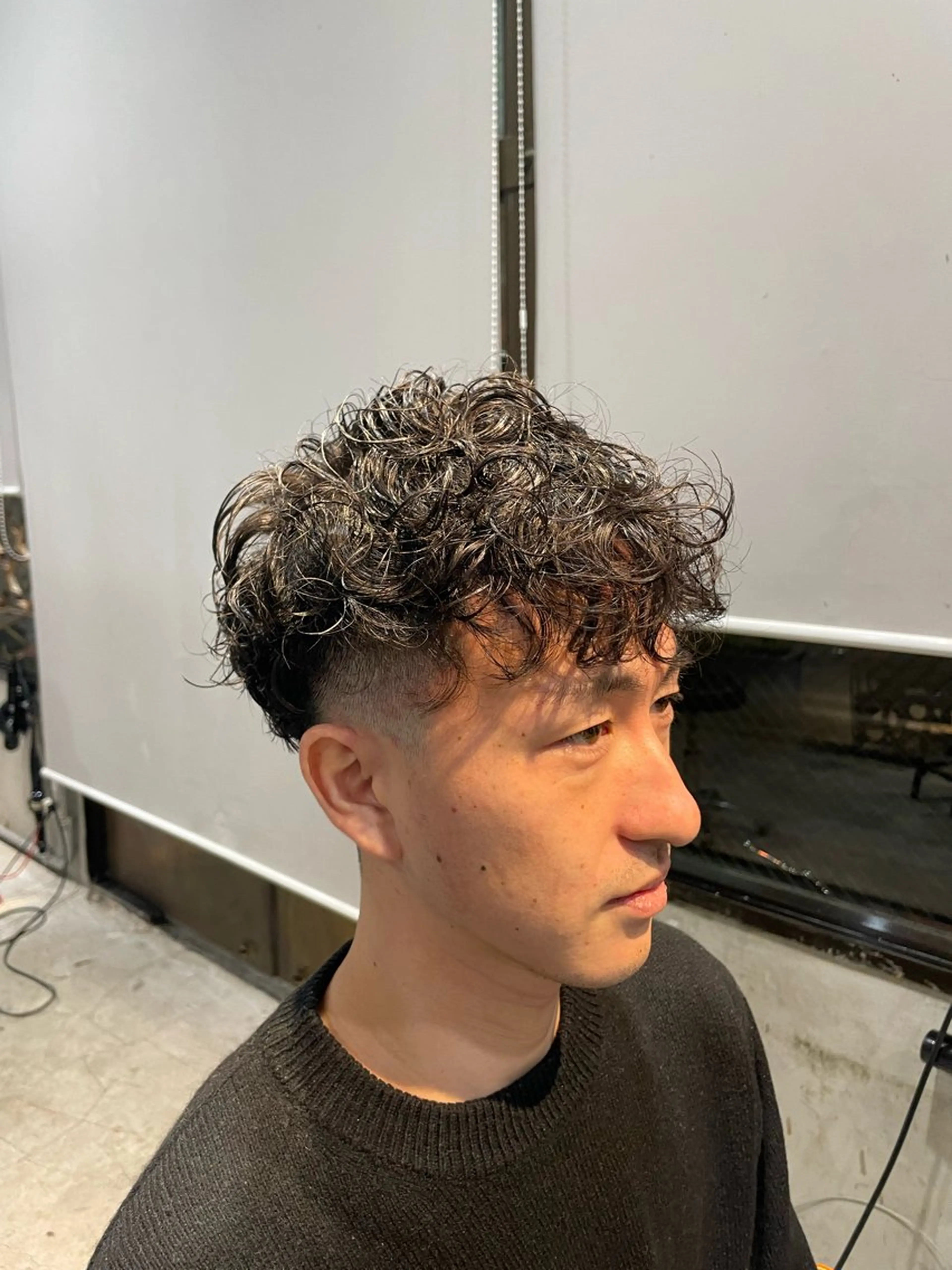 ショート パーマ メンズ メンズパーマ スペインカール カット パーマ トリートメント ヘッドスパ ヘアセット 🌿透明感/レイヤー 🌿TATSUKIのヘアスタイル