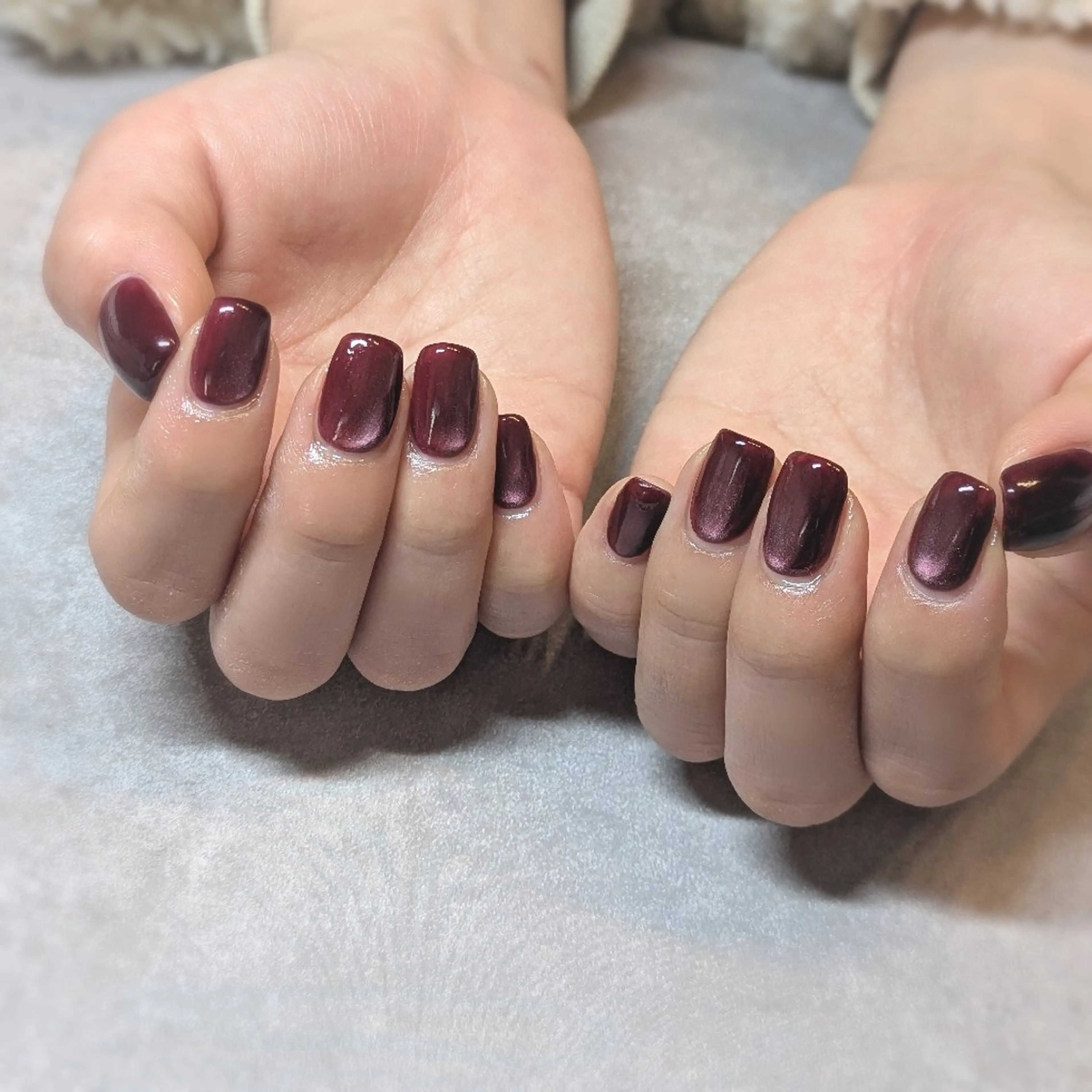 ネイル ボルドー マグネットネイル シンプルネイル ハンドネイル MASH UP ROOM のネイルデザイン