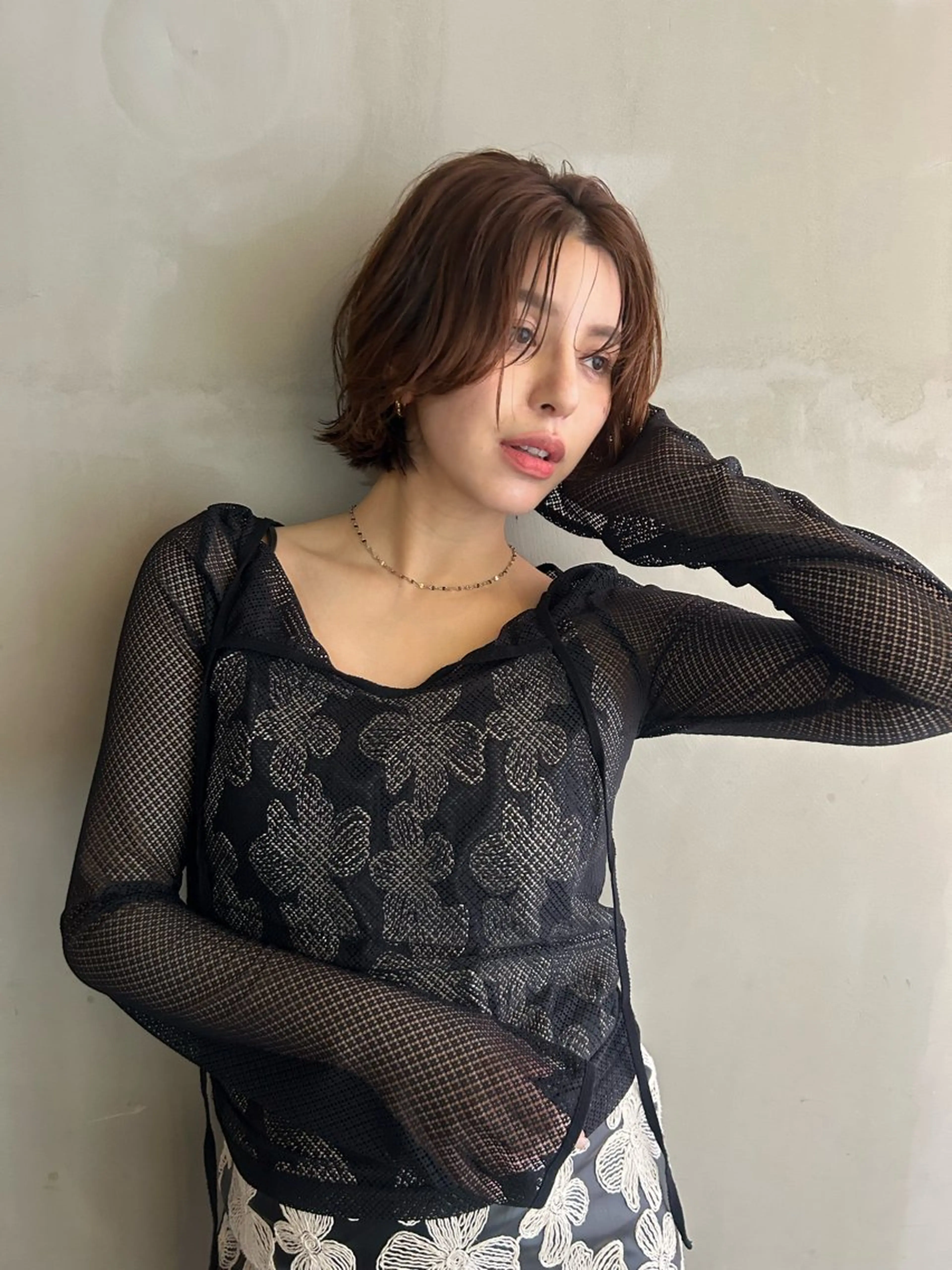 ショート カラー カット ヘアカラー トリートメント ショート/ボブ/ 心斎橋/宮脇美奈のヘアスタイル