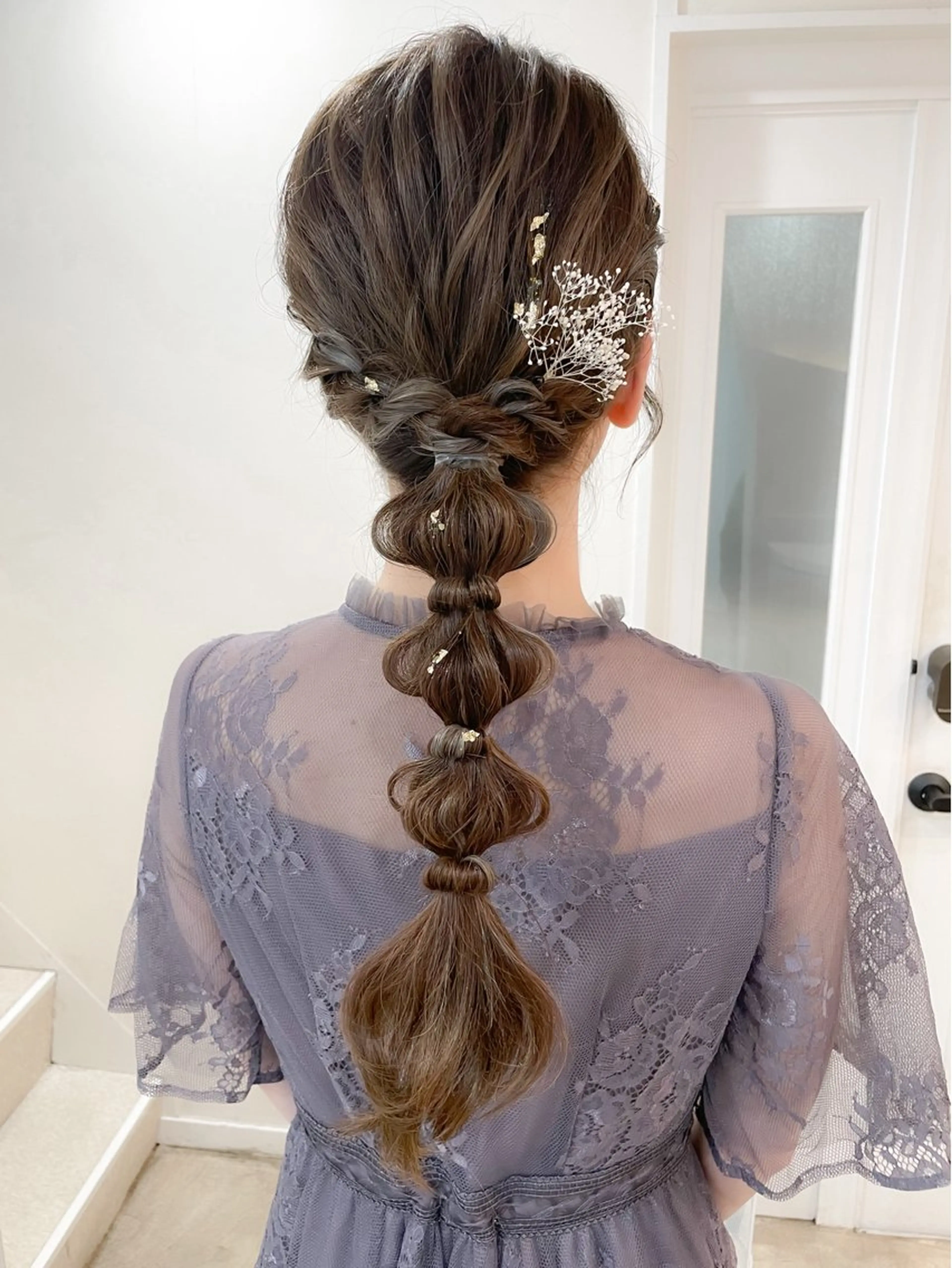 ヘアアレンジ ボブ ヘアセット ミディアム/顔周り/ ベージュ🌼mayuのヘアスタイル