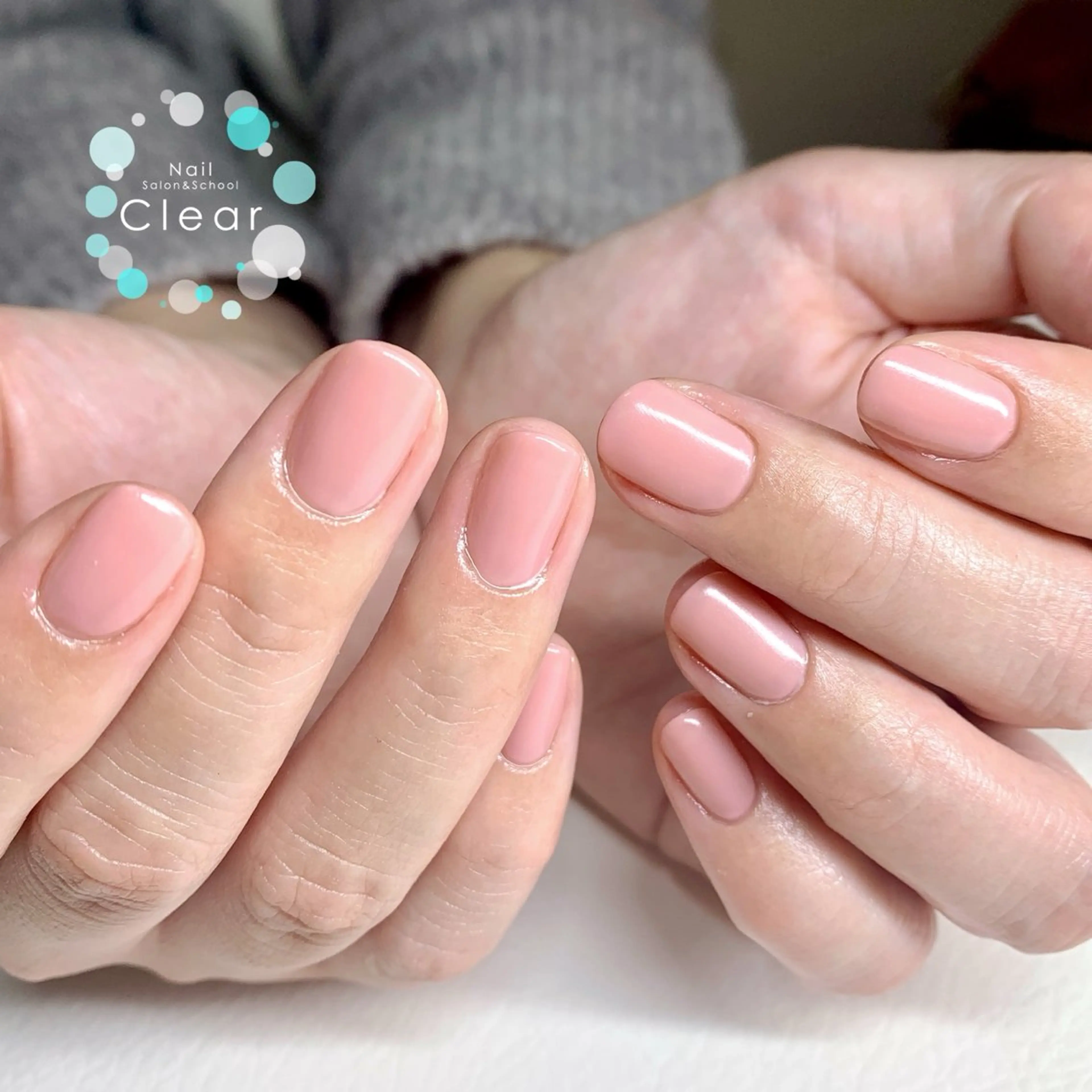 🏆オフありワンカラー(オフィスネイルor自爪風に見せたい方)/One-color with nail removalの写真